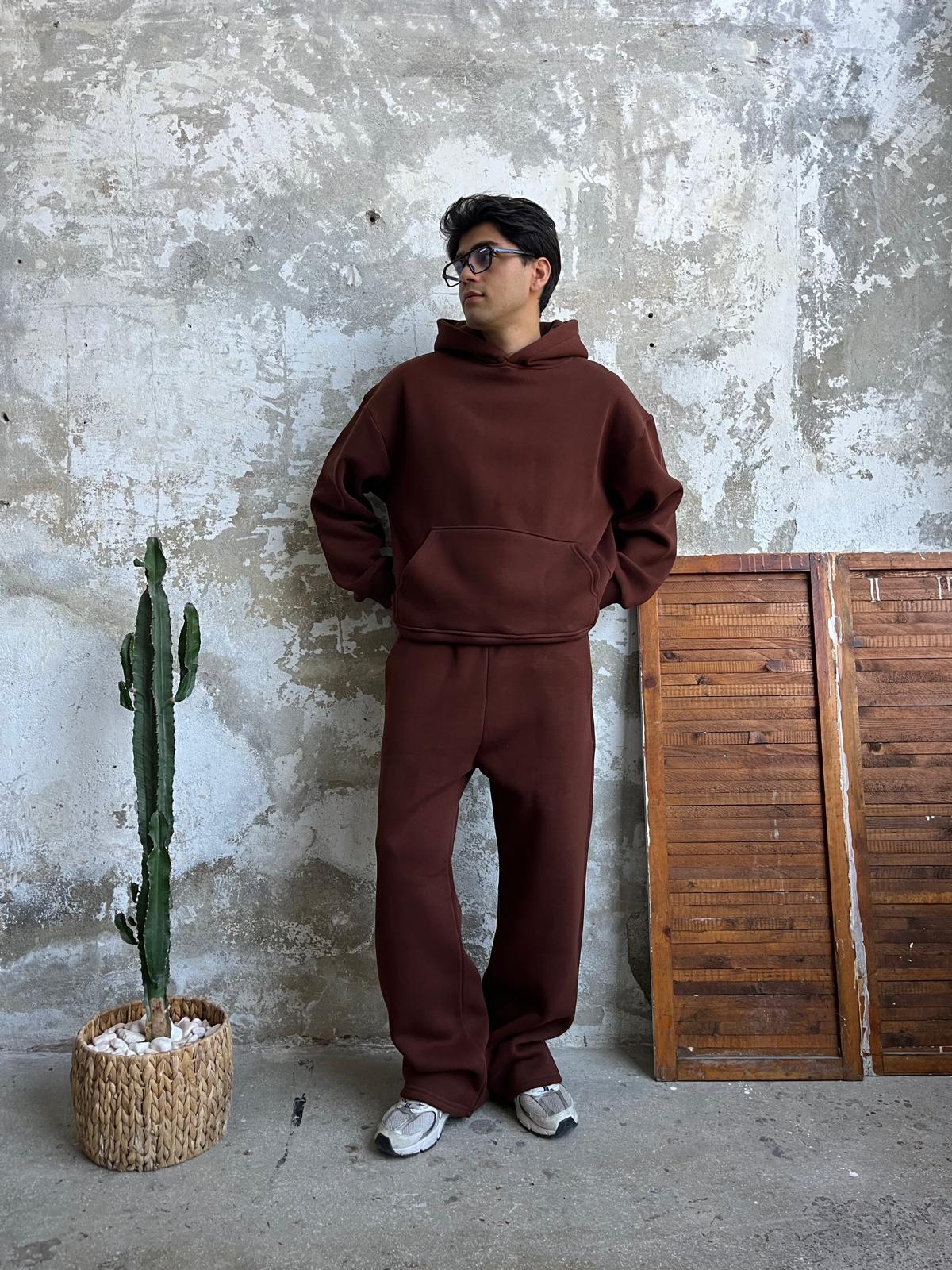 Essential Eşofman Takımı Hoodie/Eşofman - Kahve