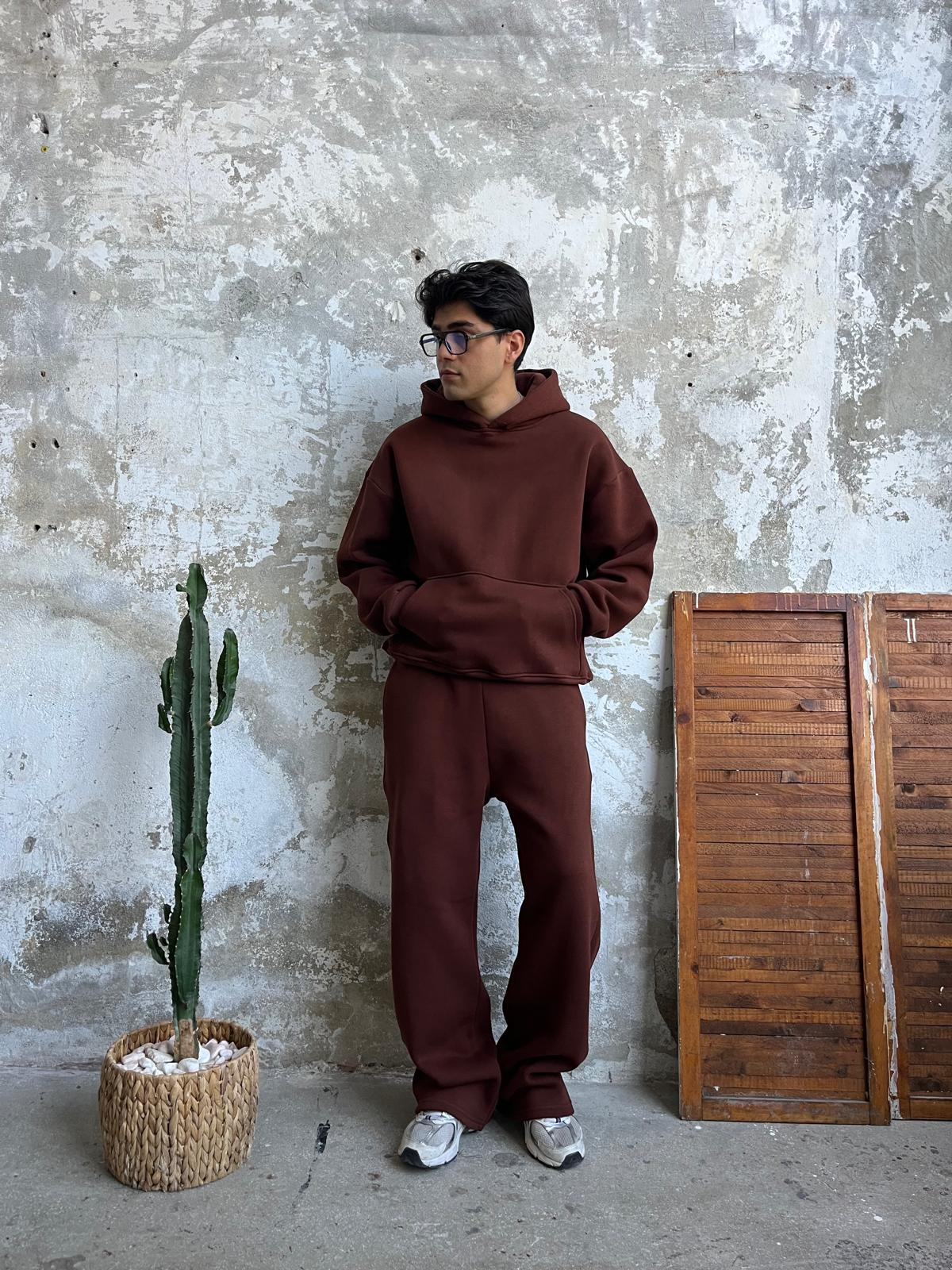 Essential Eşofman Takımı Hoodie/Eşofman - Kahve