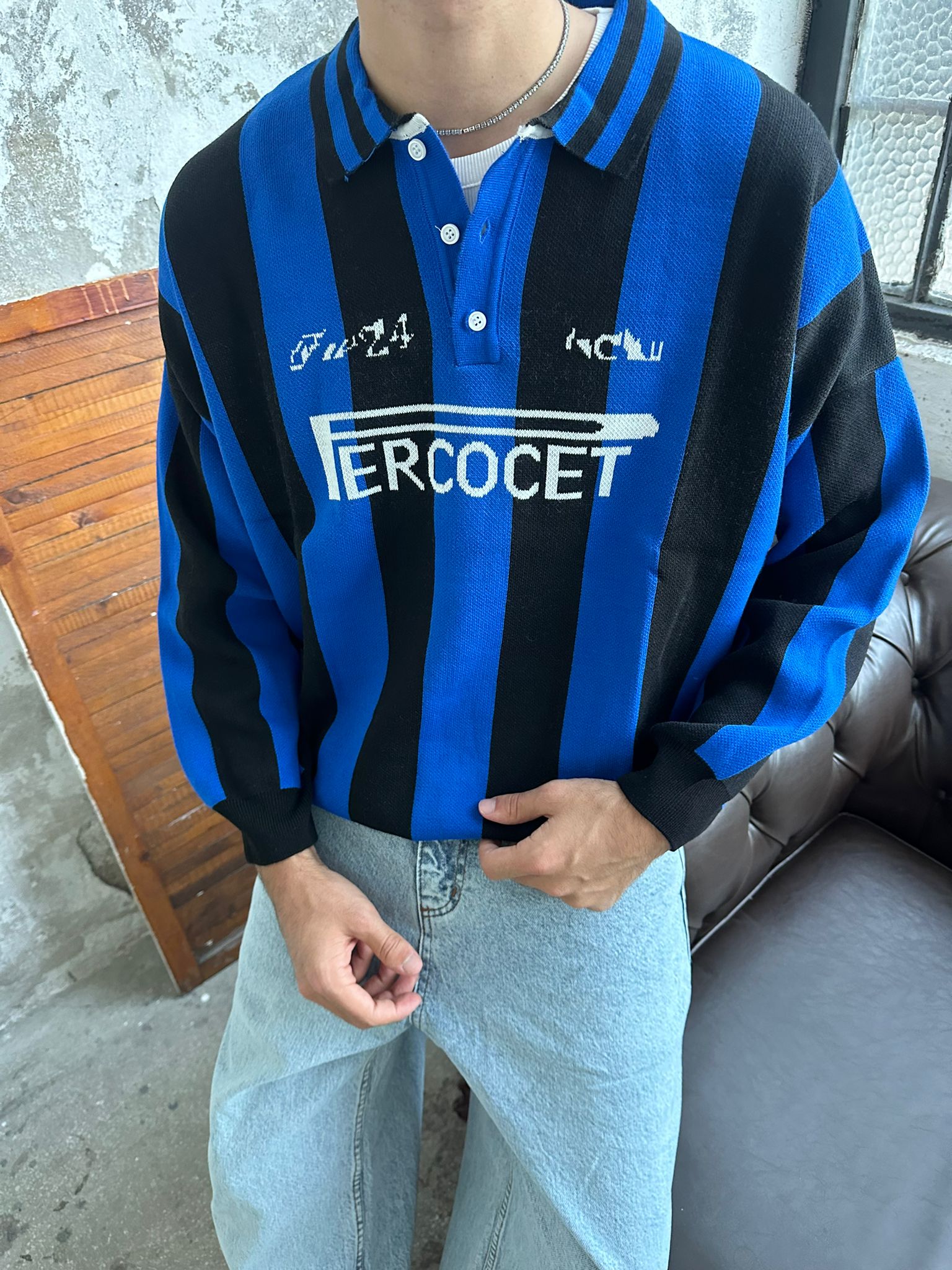 Fercocet Mavi Çizgili Triko 