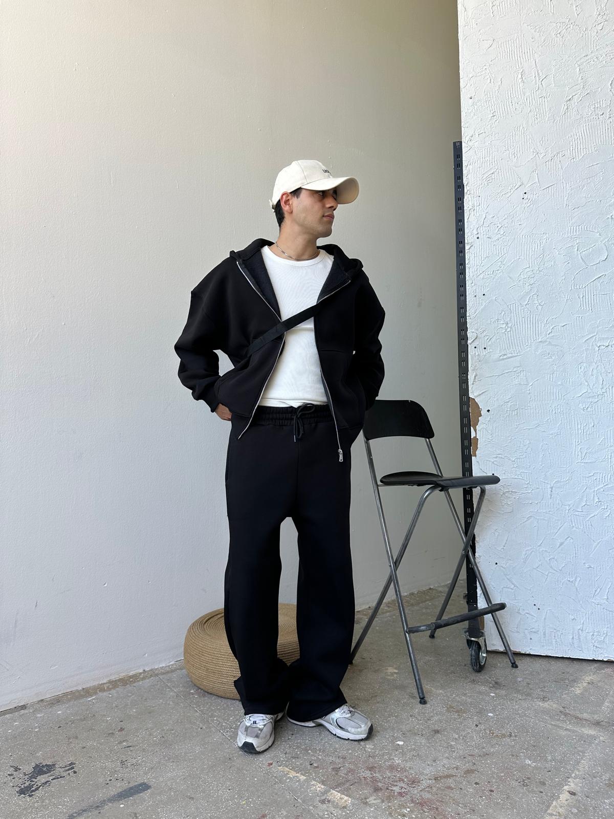 Form Eşofman Takımı Zip/Eşofman - Siyah