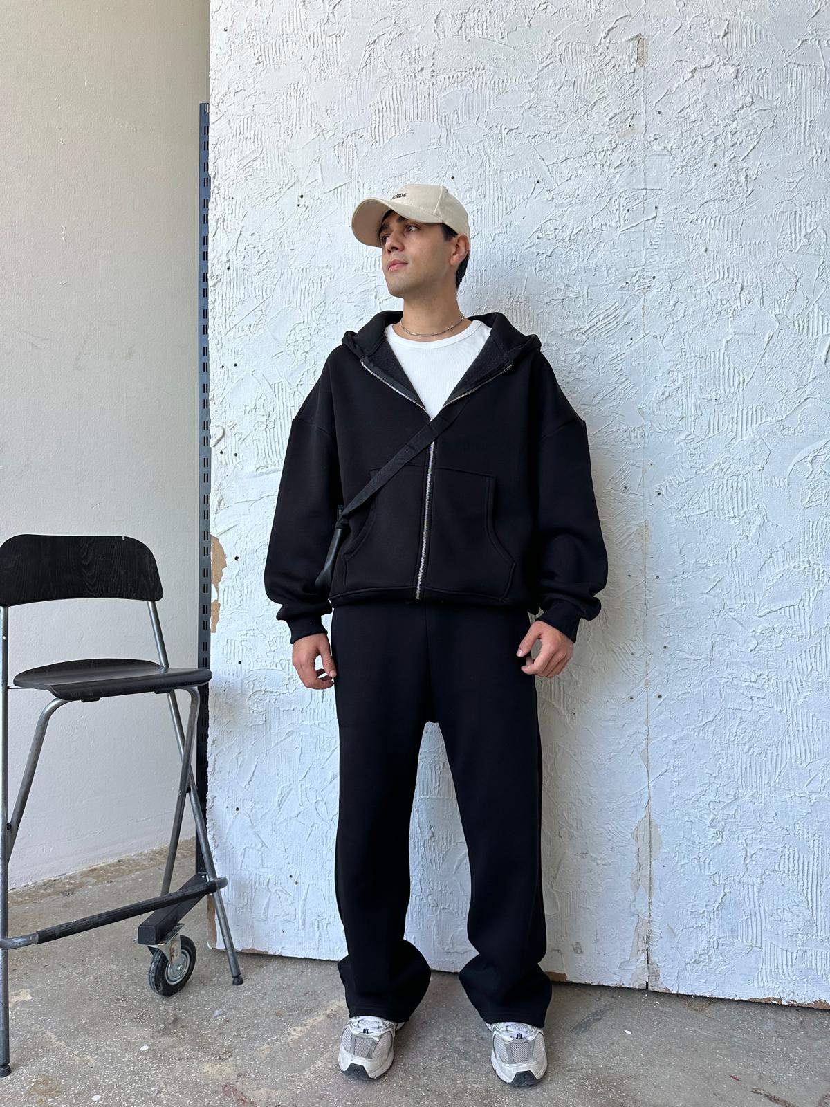 Form Eşofman Takımı Zip/Eşofman - Siyah