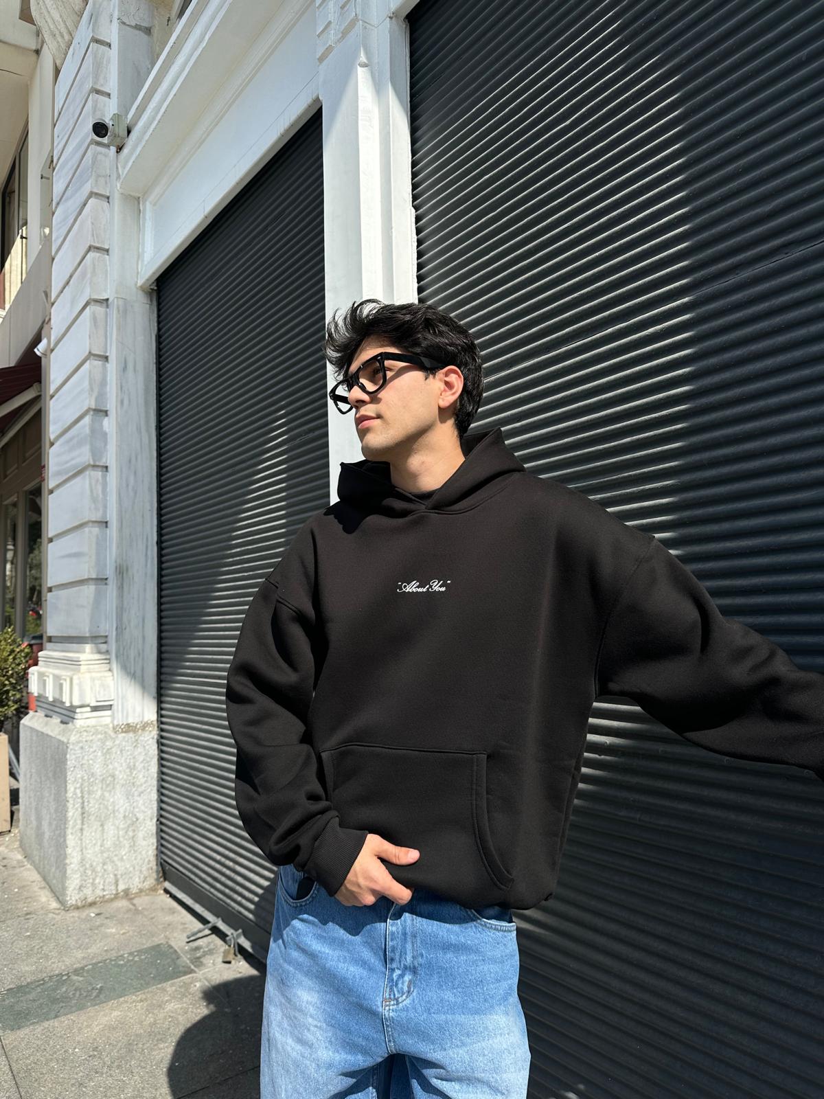 About You Oversize Hoodie - Siyah