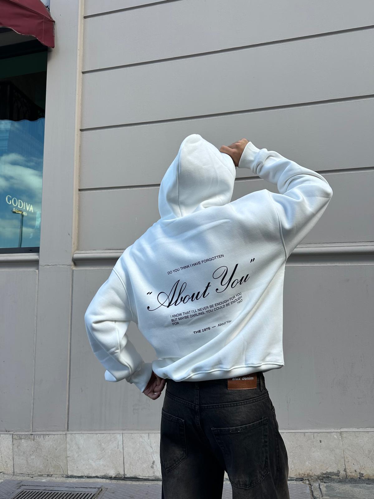 About You Oversize Hoodie - Beyaz
