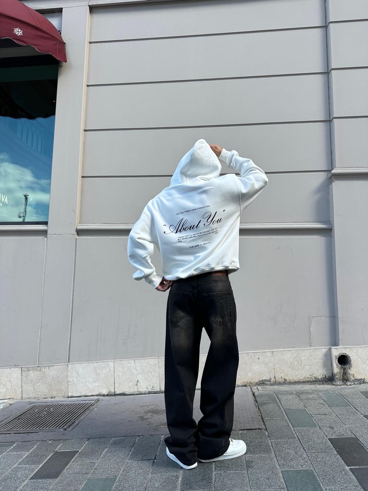 About You Oversize Hoodie - Beyaz