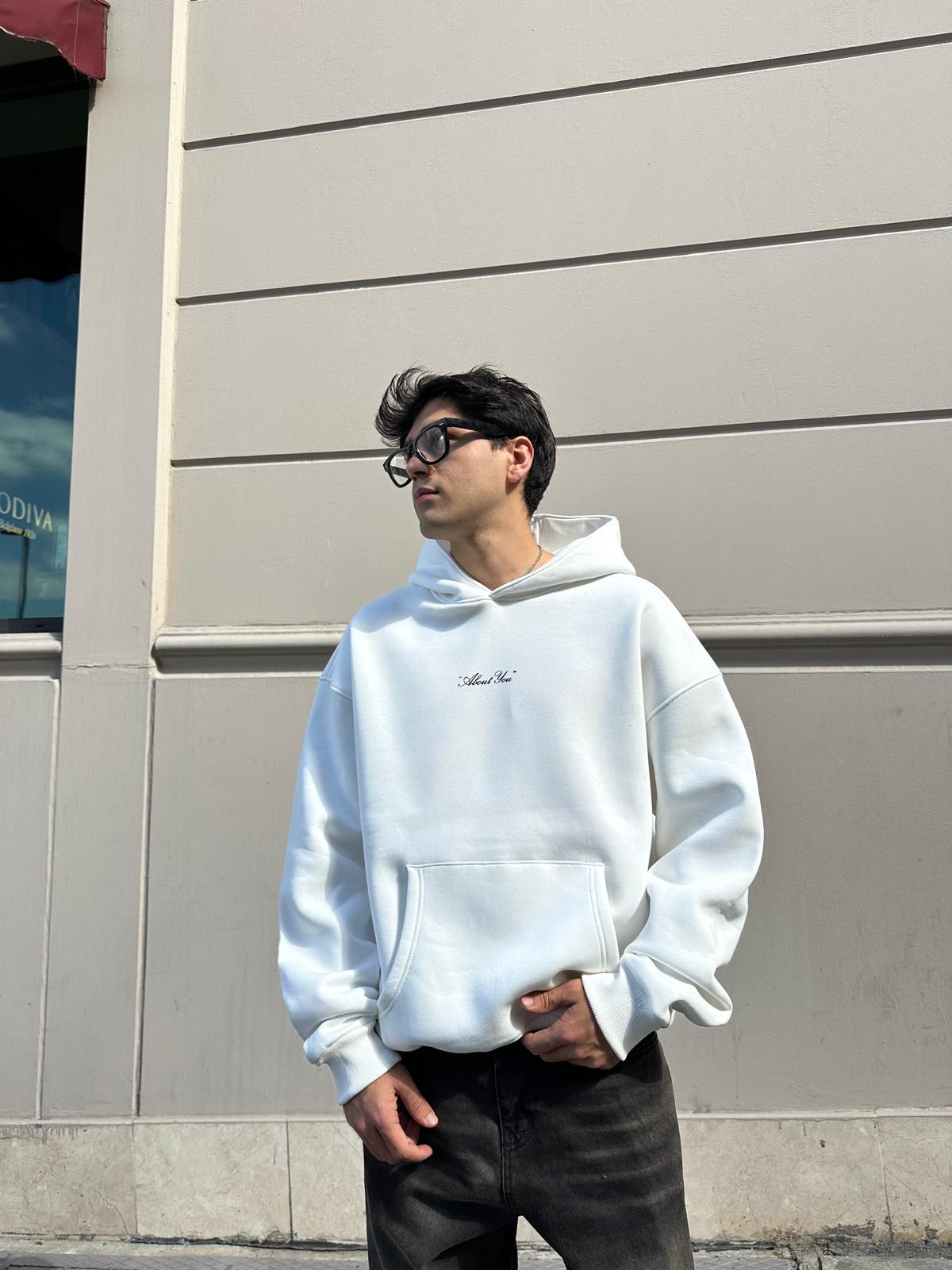 About You Oversize Hoodie - Beyaz