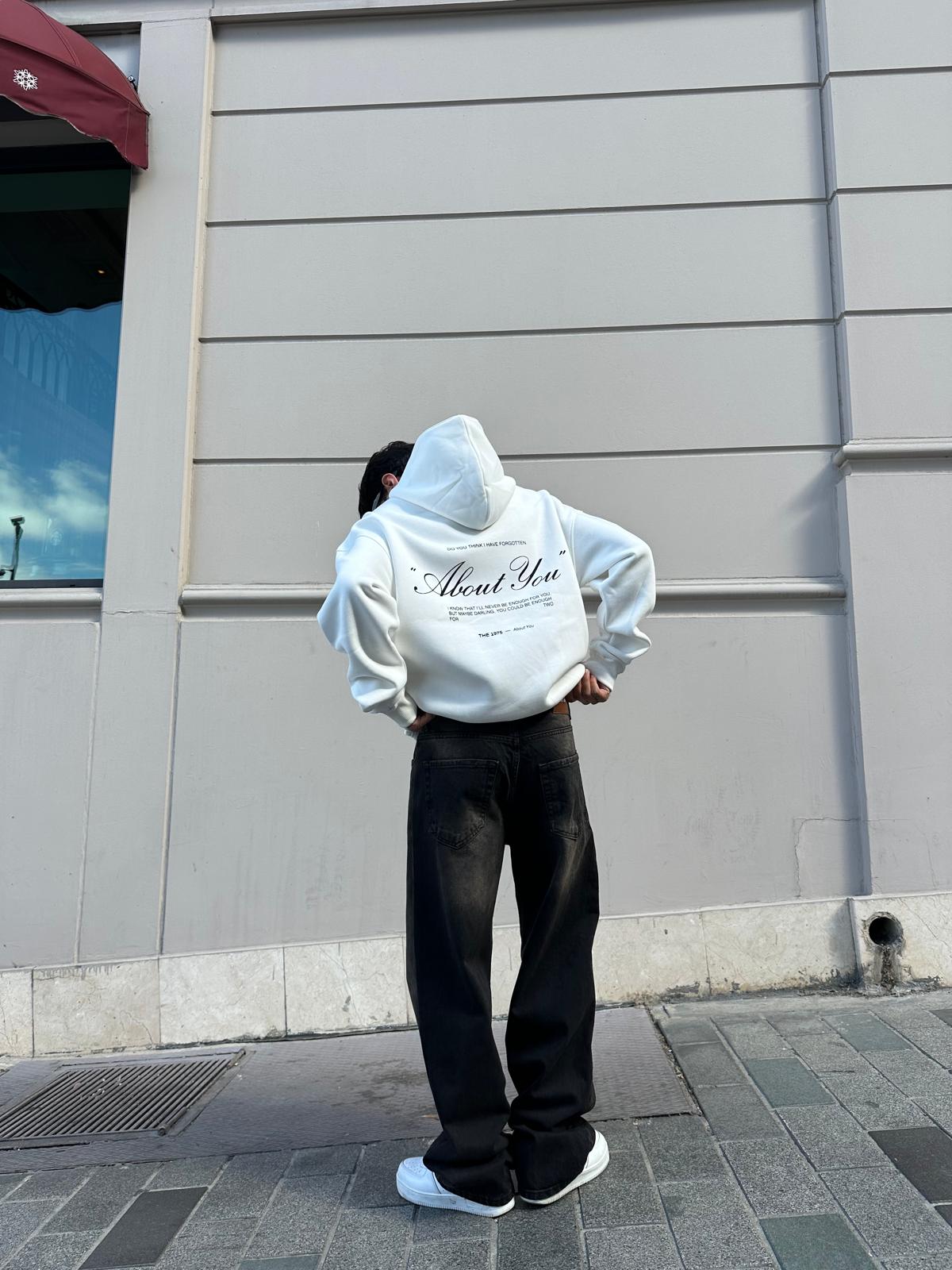 About You Oversize Hoodie - Beyaz