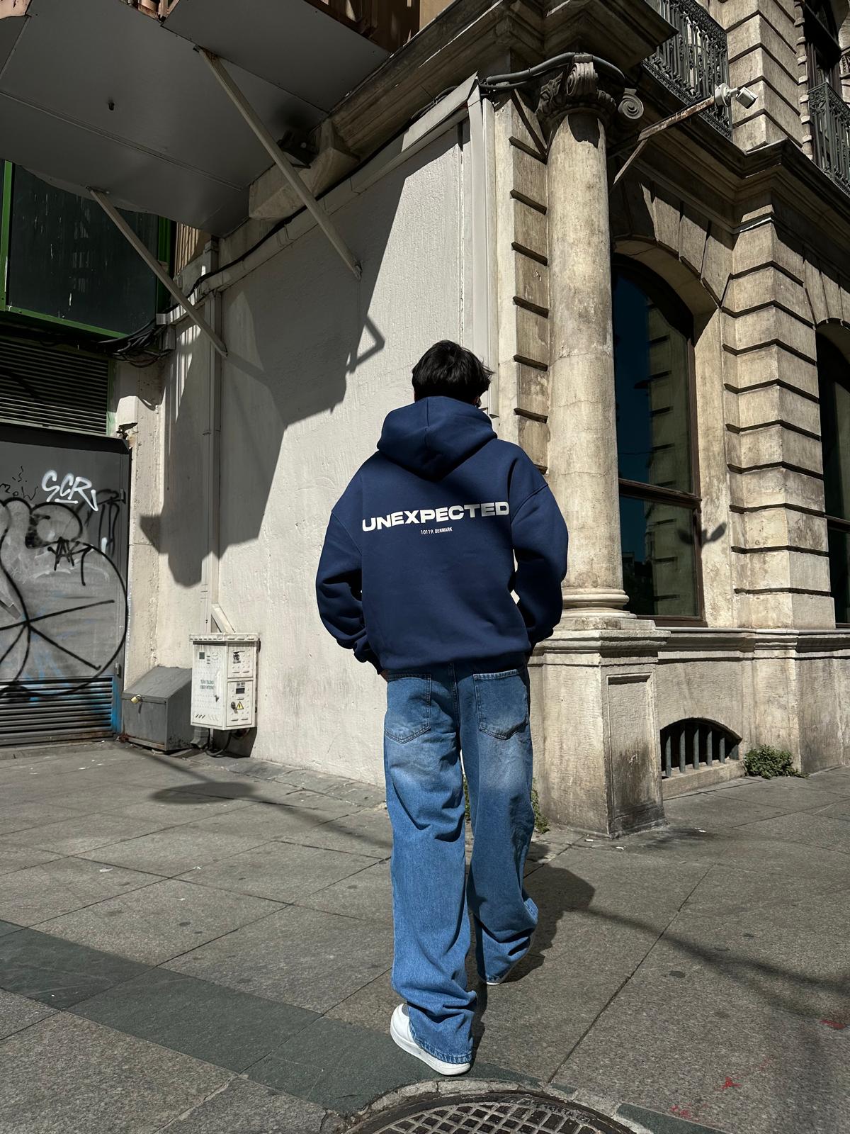 Unexpected Denmark Oversize Hoodie - Lacivert