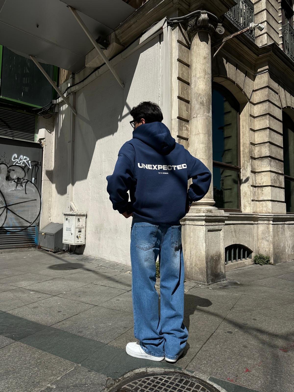 Unexpected Denmark Oversize Hoodie - Lacivert