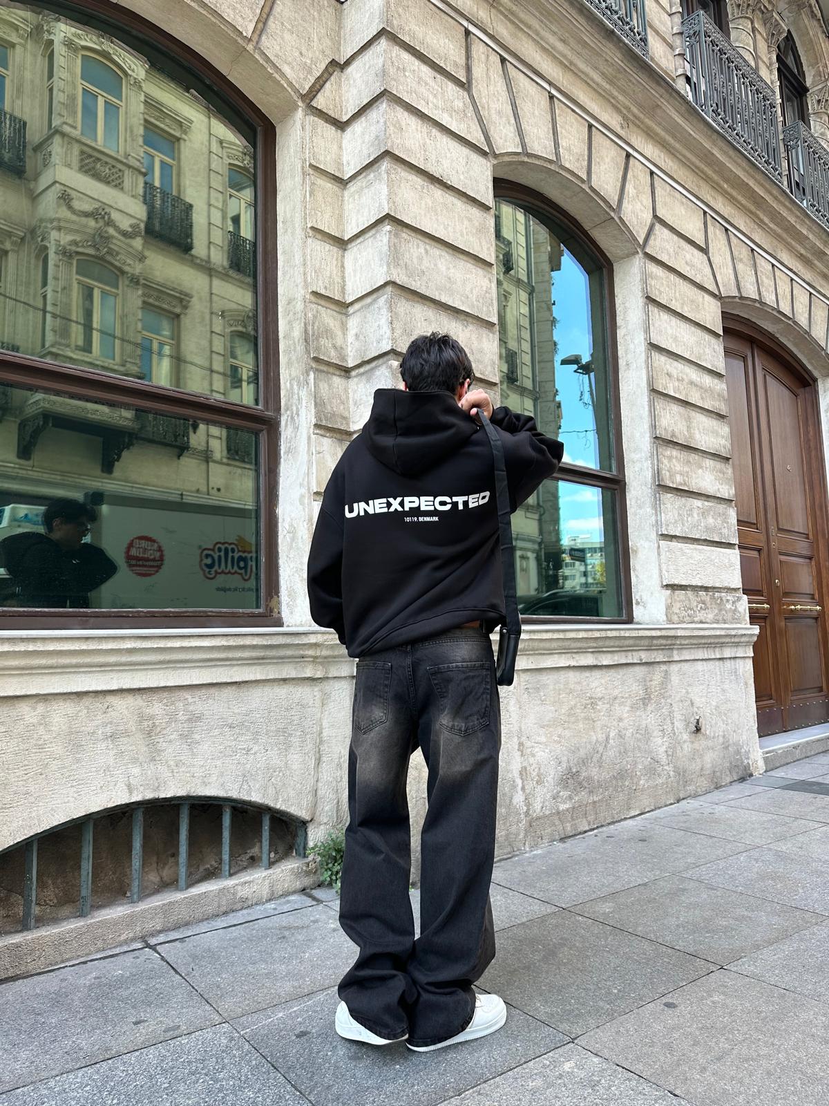 Unexpected Denmark Oversize Hoodie - Siyah