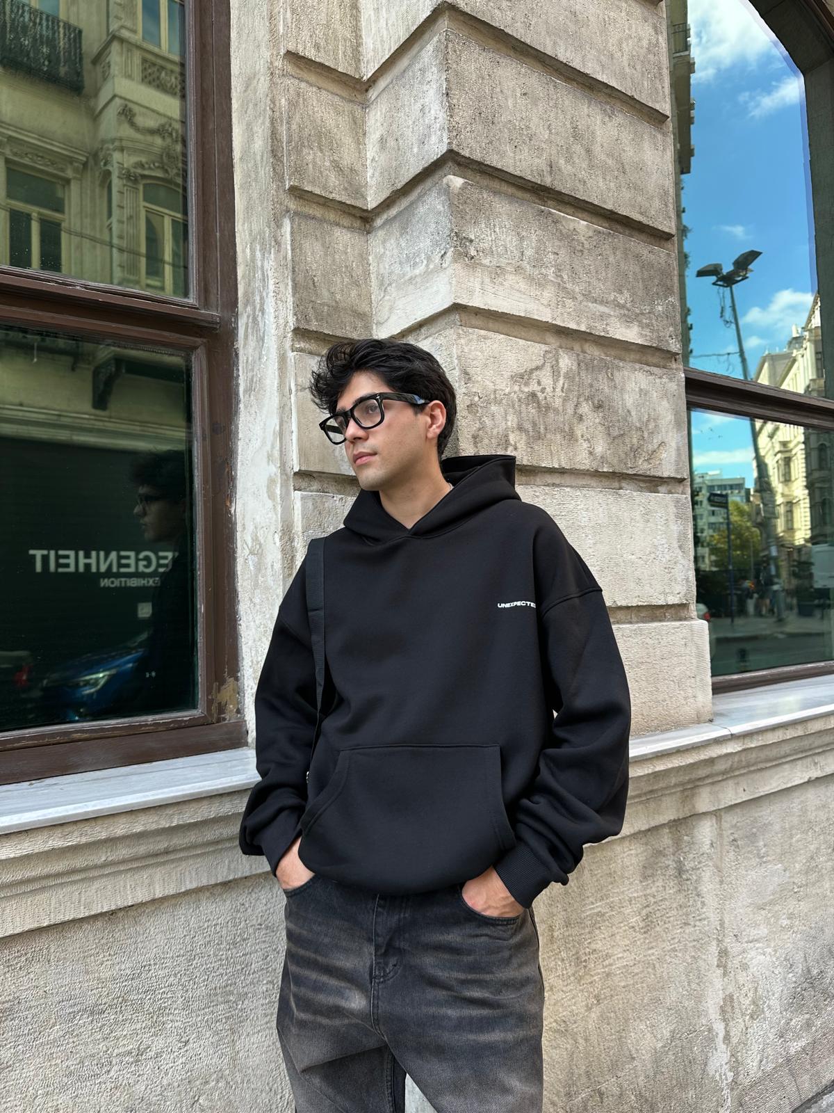 Unexpected Denmark Oversize Hoodie - Siyah