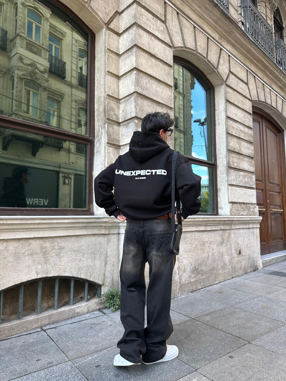 Unexpected Denmark Oversize Hoodie - Siyah