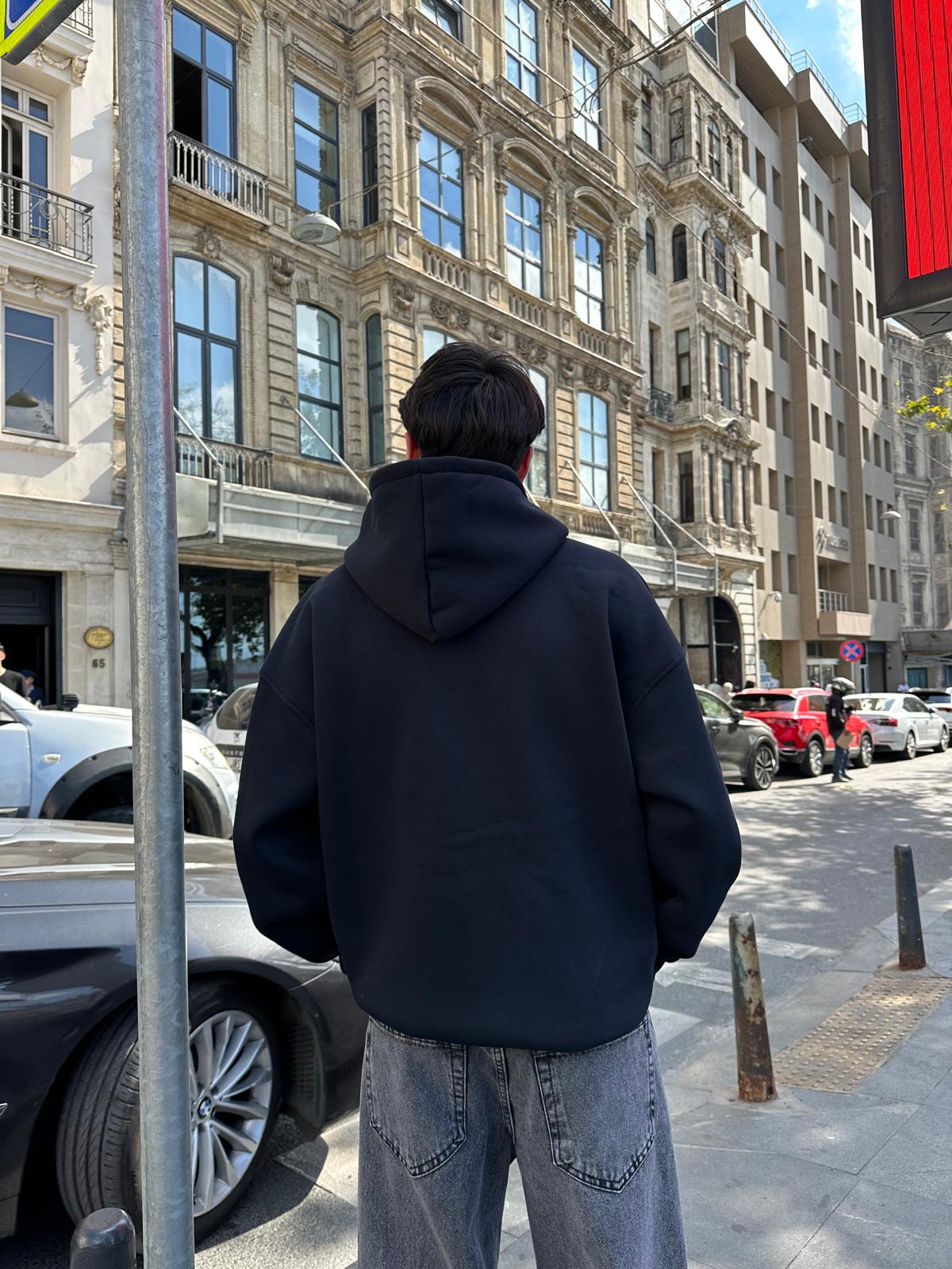 Stanford Oversize Hoodie - Lacivert