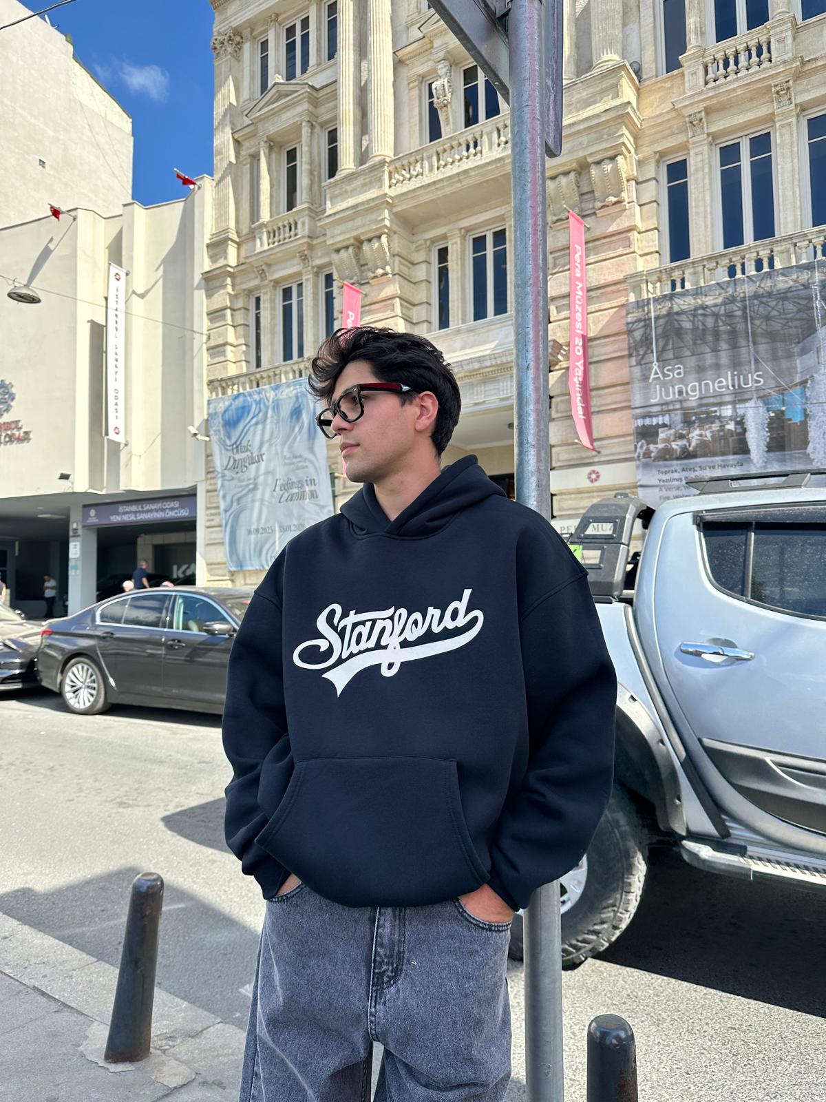 Stanford Oversize Hoodie - Lacivert