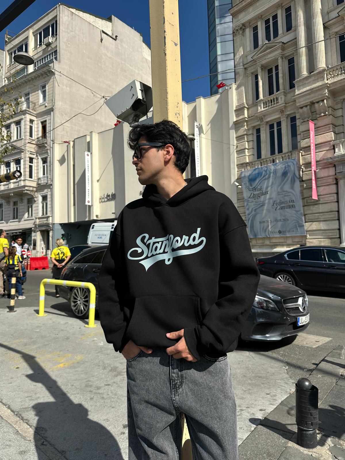 Stanford Oversize Hoodie - Siyah
