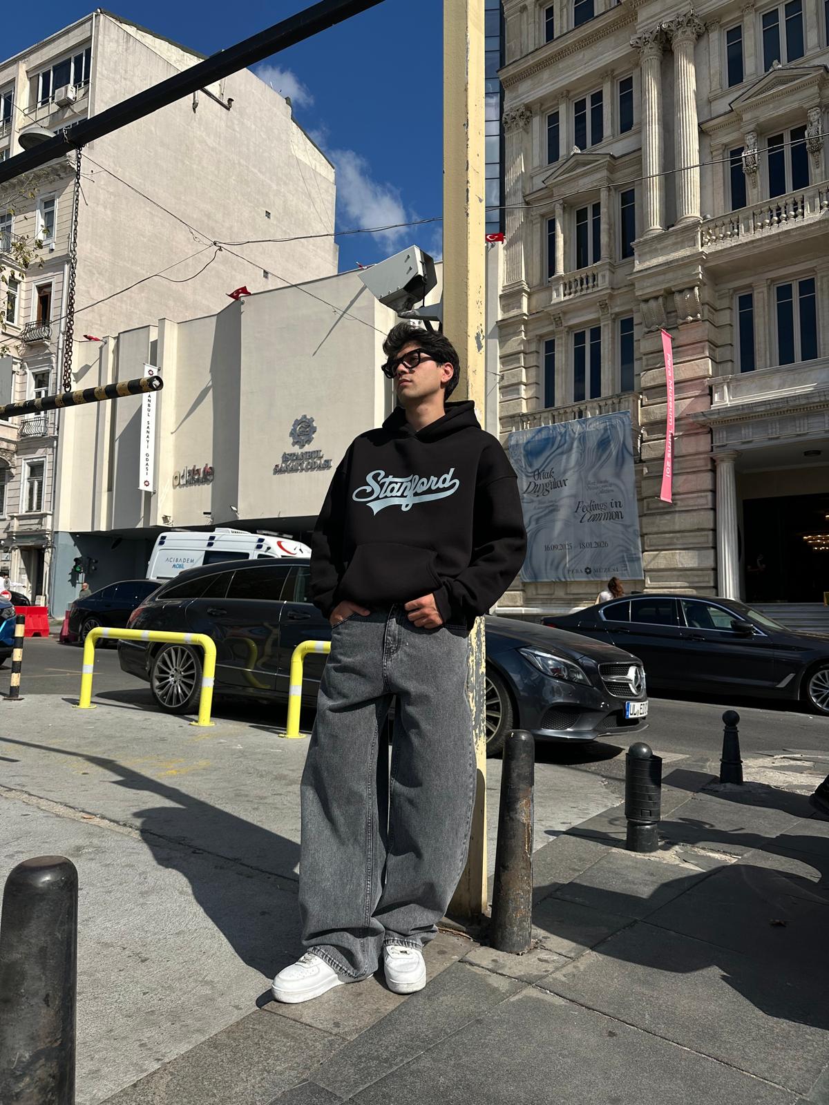 Stanford Oversize Hoodie - Siyah