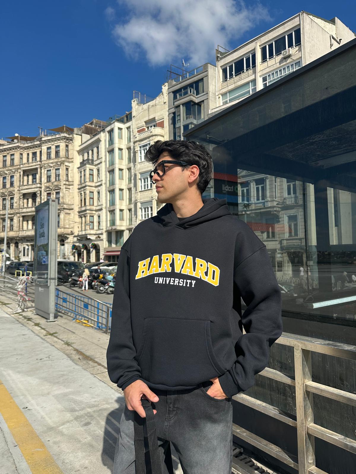 Harvard Oversize Hoodie - Lacivert