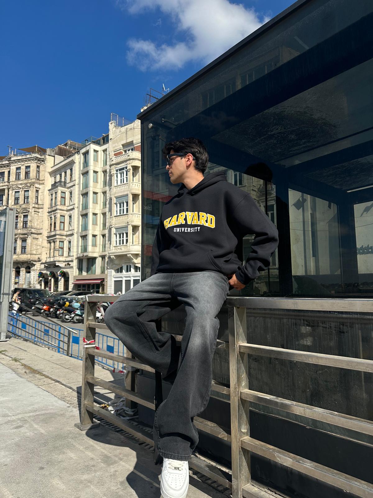 Harvard Oversize Hoodie - Lacivert