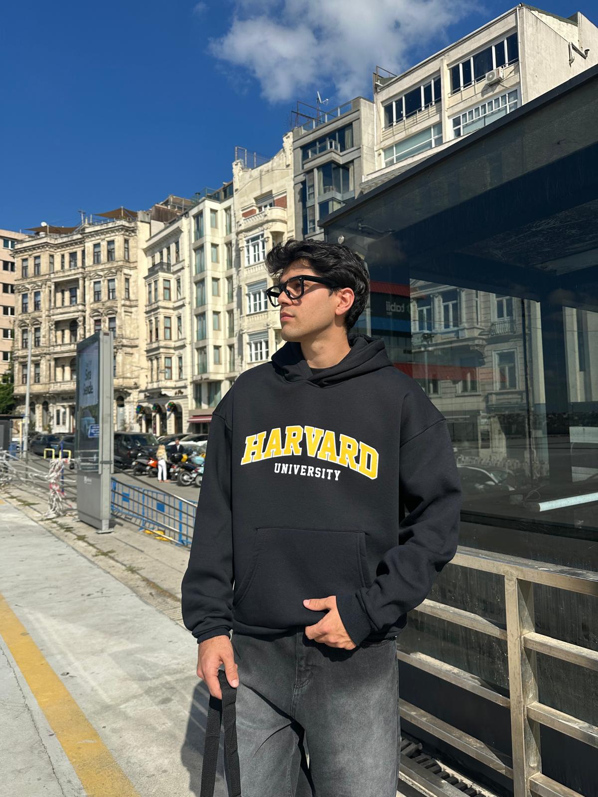 Harvard Oversize Hoodie - Lacivert