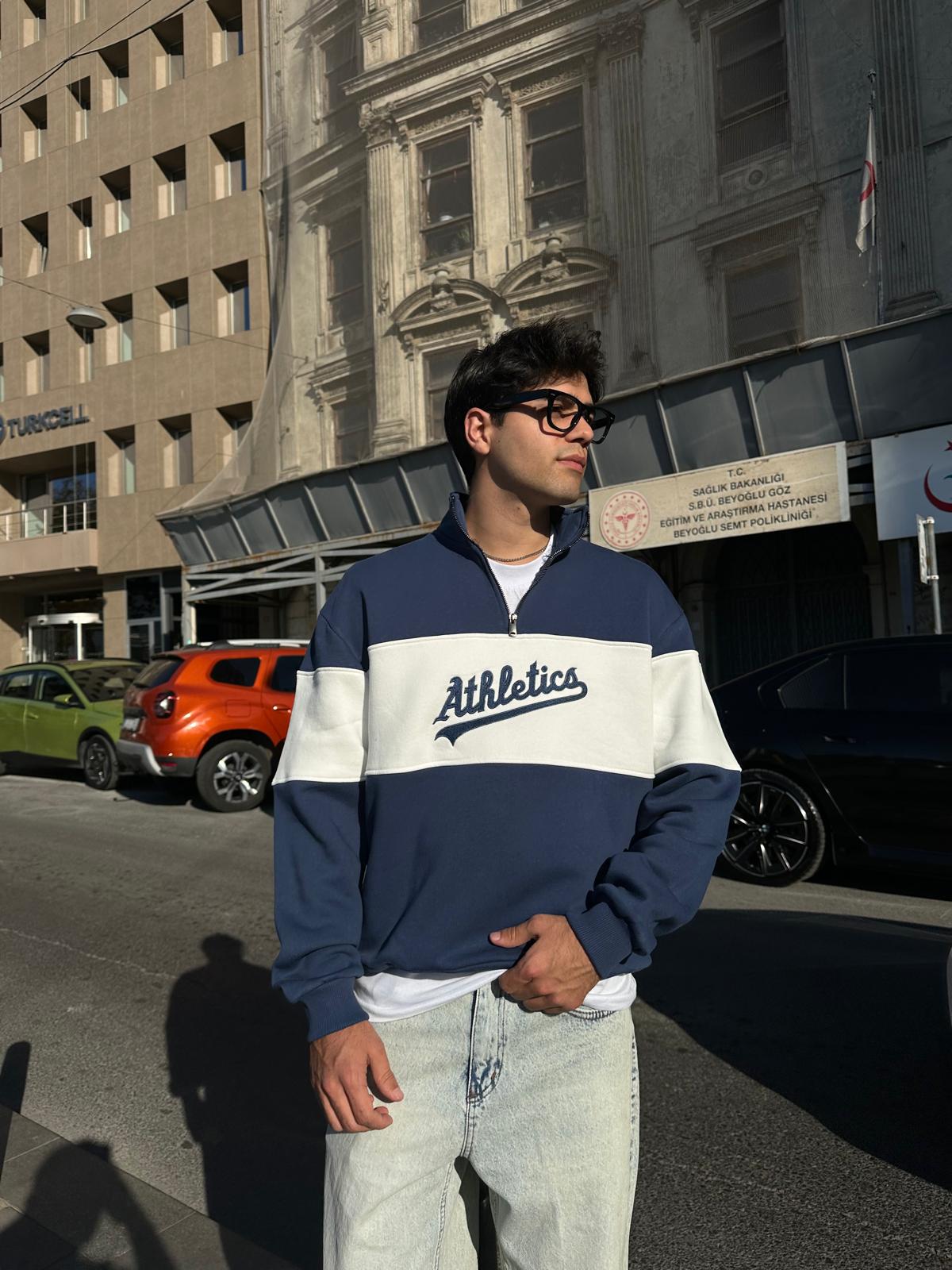 Athletics Half Zip - Lacivert