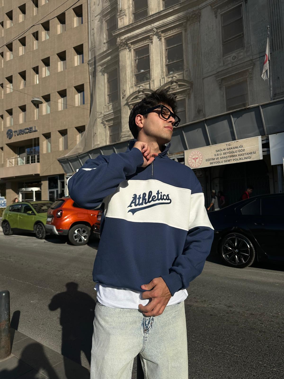 Athletics Half Zip - Lacivert