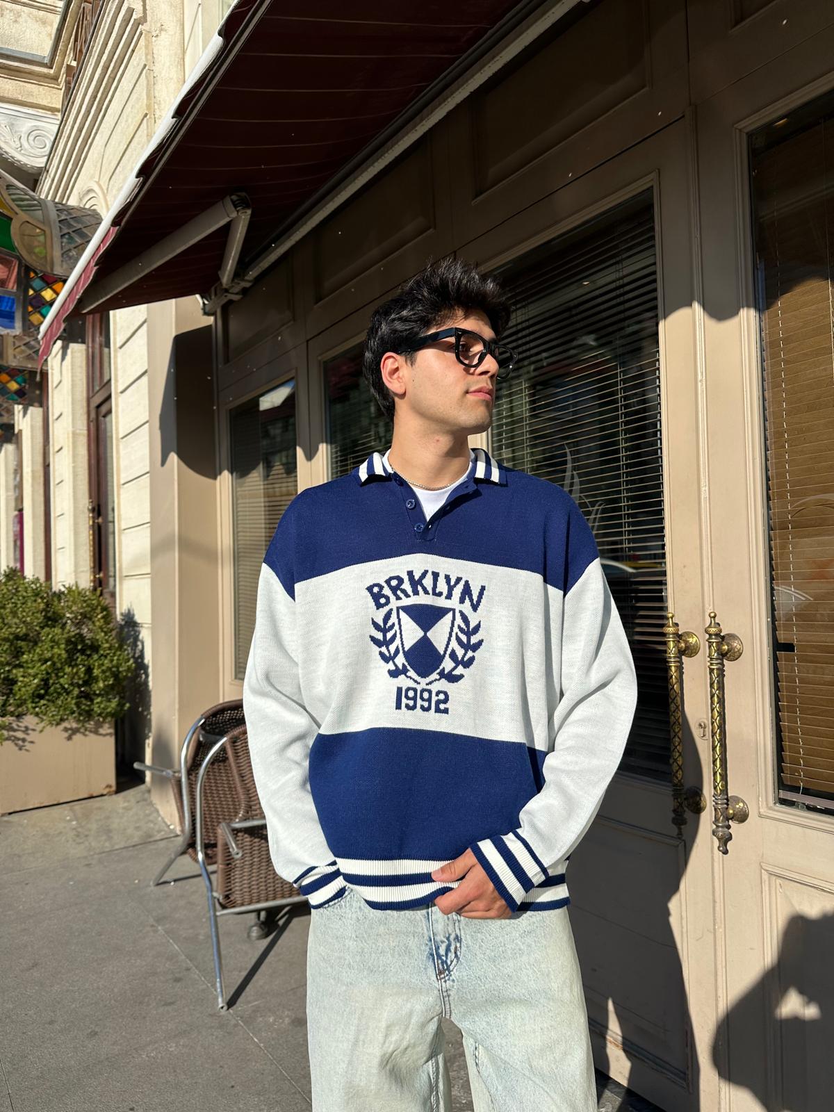 Brklyn 1992 Oversize Triko - Lacivert
