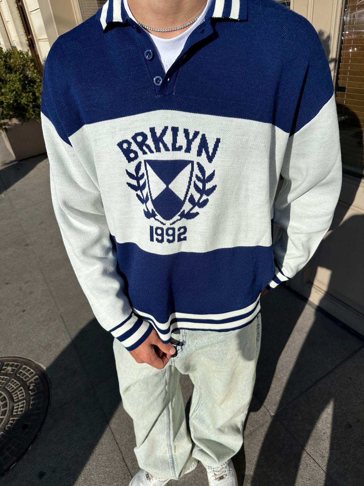 Brklyn 1992 Oversize Triko - Lacivert