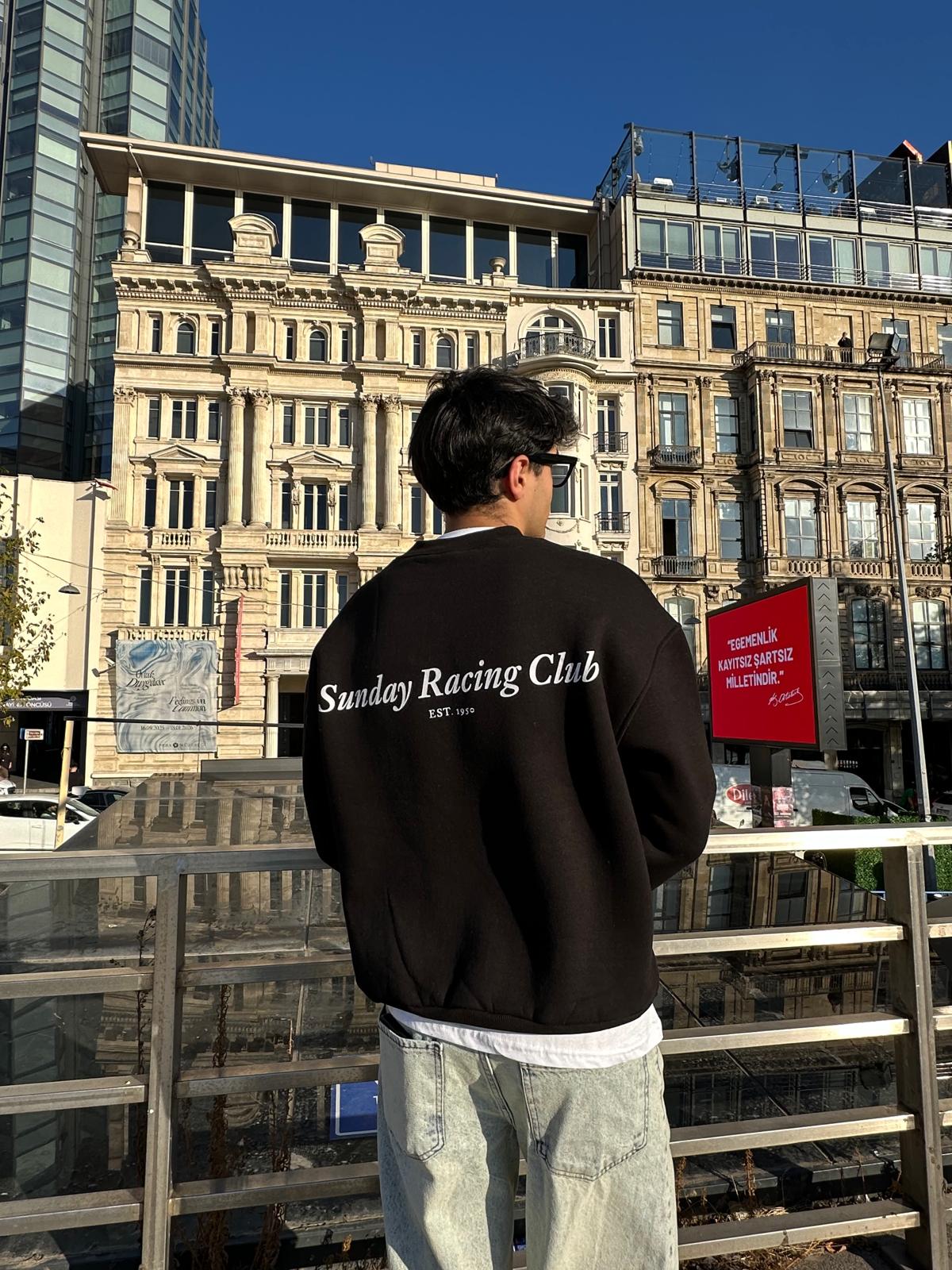 Sunday Racing Club Sweatshirt - Siyah