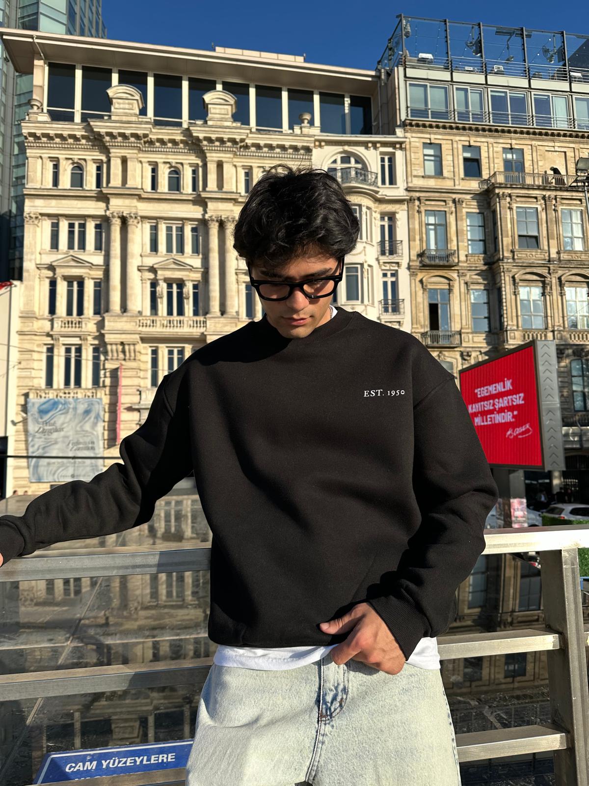 Sunday Racing Club Sweatshirt - Siyah