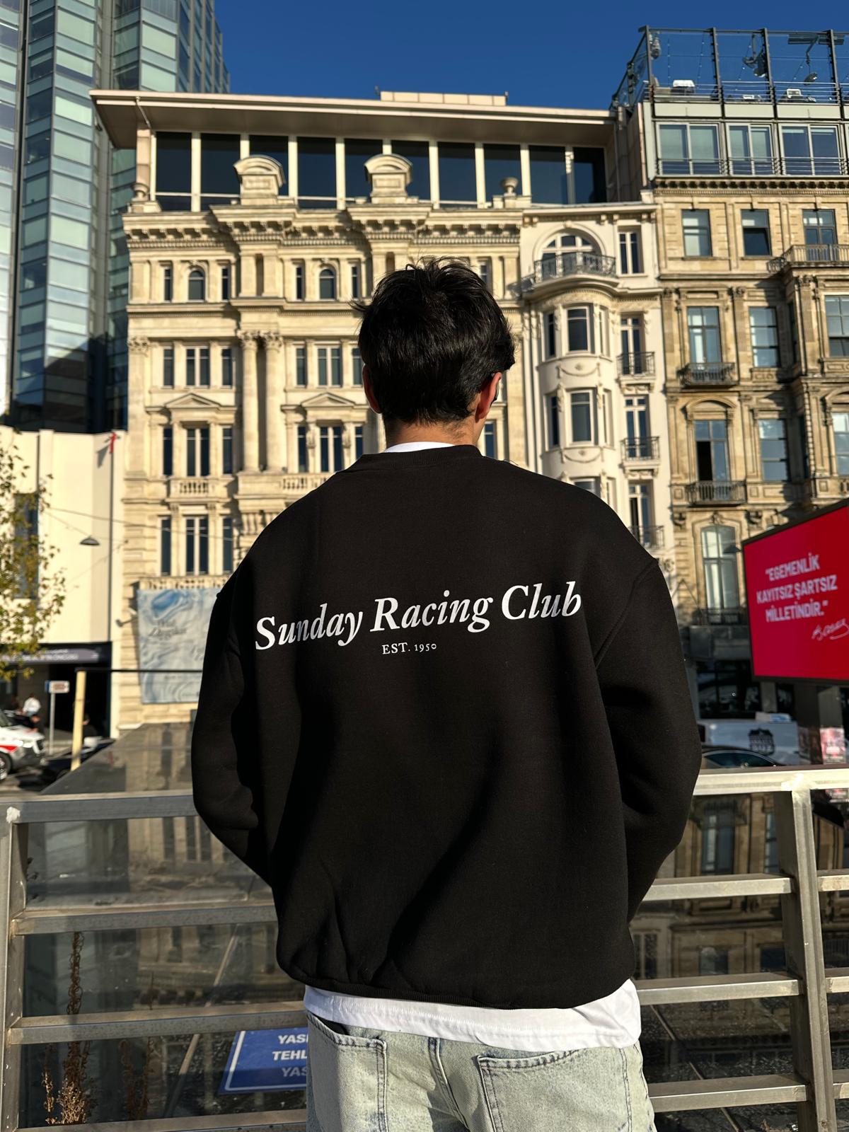 Sunday Racing Club Sweatshirt - Siyah