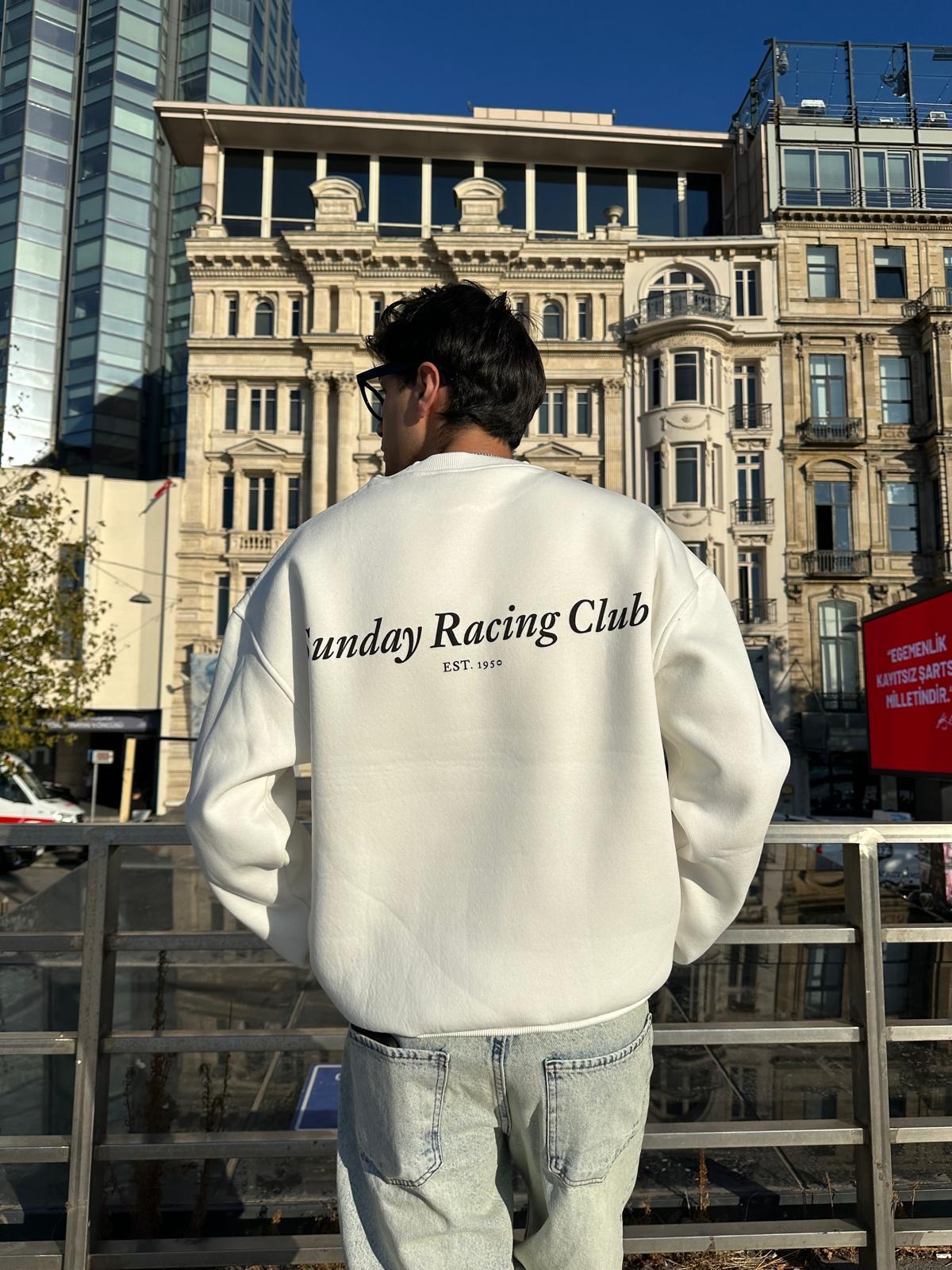 Sunday Racing Club Sweatshirt - Beyaz