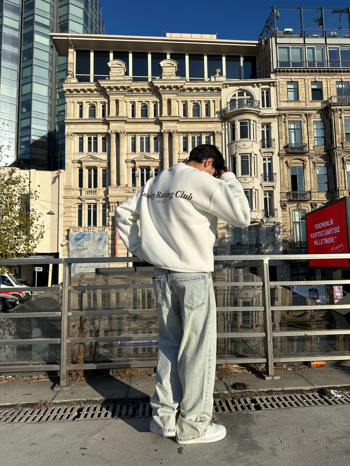 Sunday Racing Club Sweatshirt - Beyaz