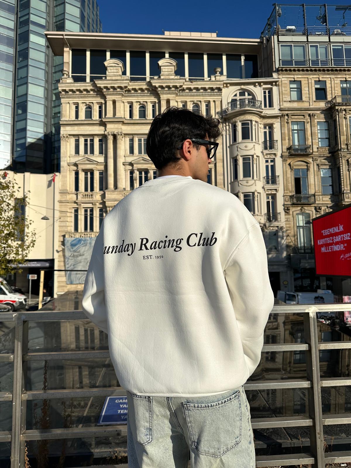 Sunday Racing Club Sweatshirt - Beyaz