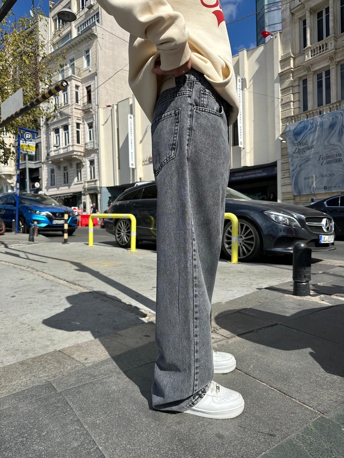 Washed Wıde Collections Baggy Pantolon Alx - Füme1