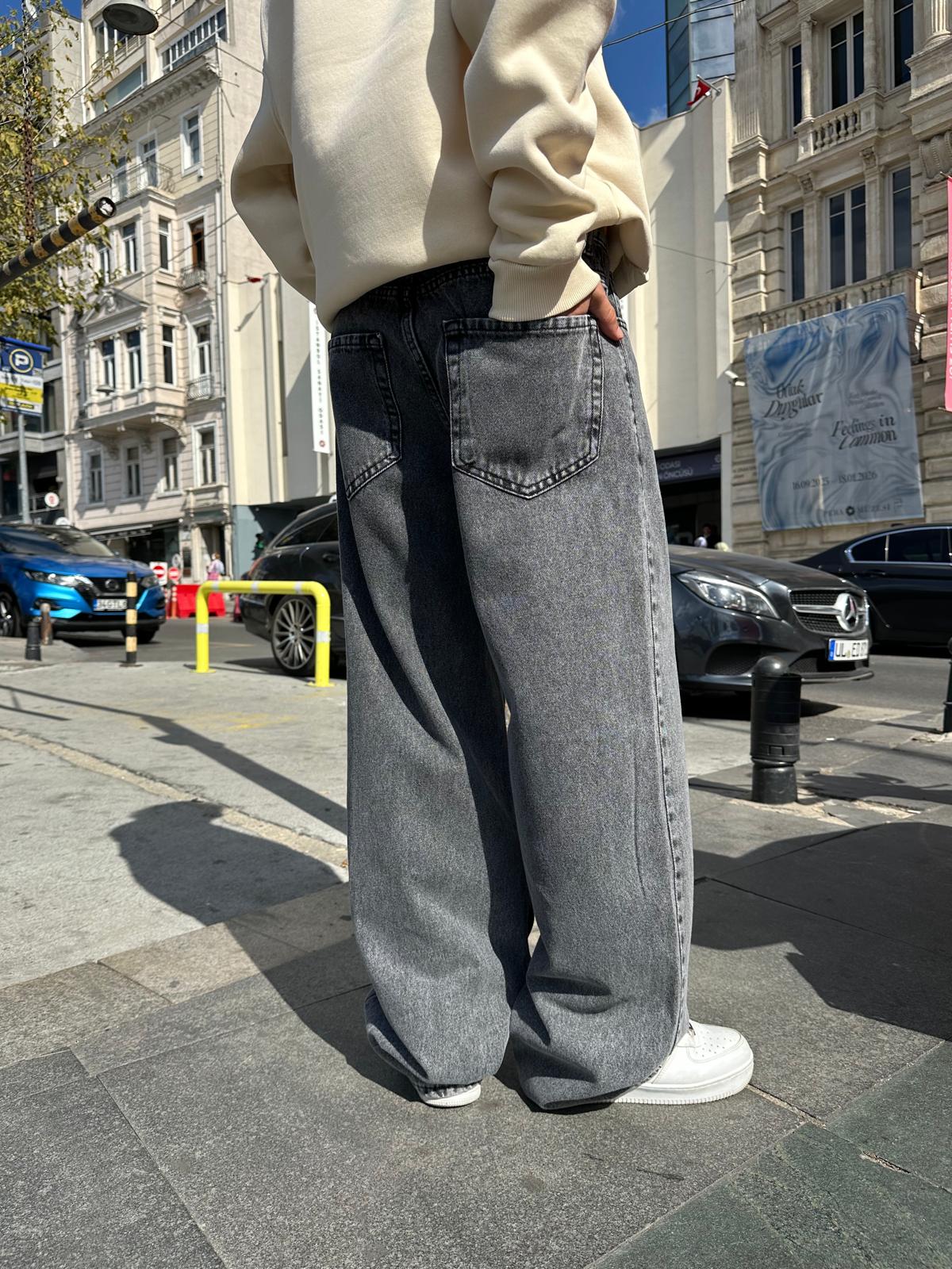 Washed Wıde Collections Baggy Pantolon Alx - Füme1