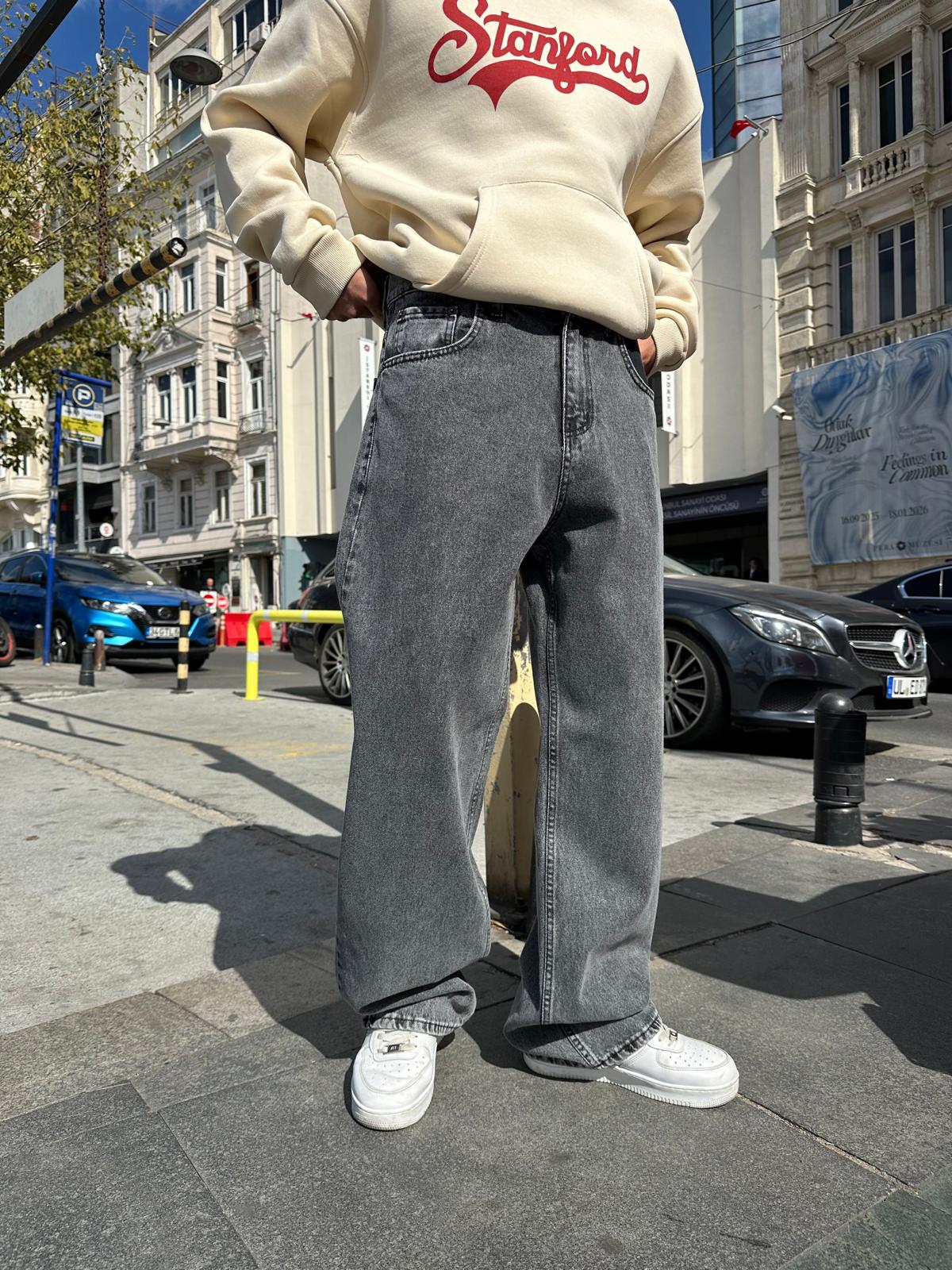 Washed Wıde Collections Baggy Pantolon Alx - Füme1