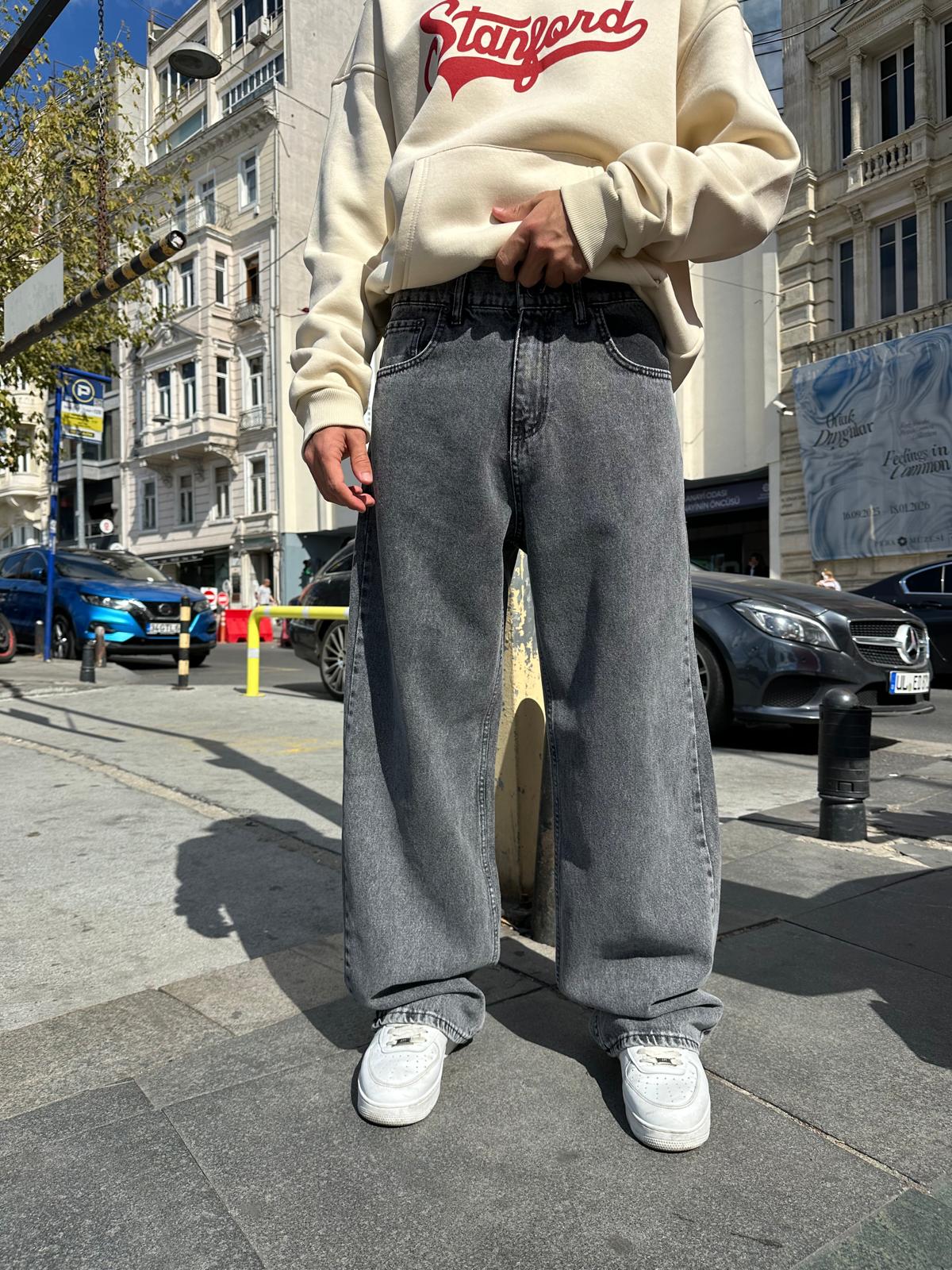 Washed Wıde Collections Baggy Pantolon Alx - Füme1