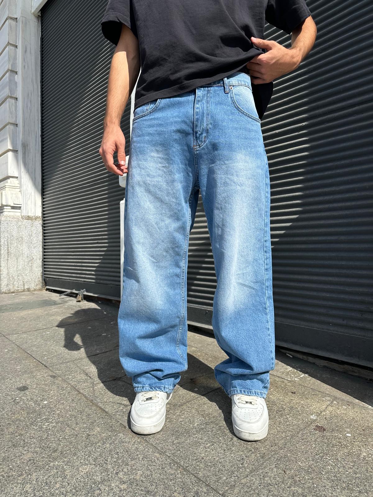 Washed Baggy Alx Pantolon - Mavi