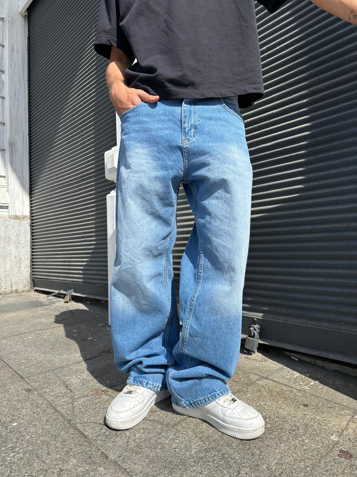 Washed Wıde Collections Baggy Pantolon Alx - Mavi