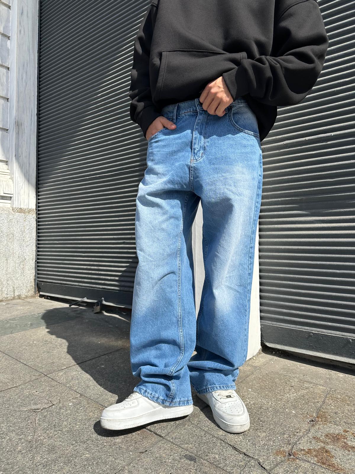 Washed Wıde Collections Baggy Pantolon Alx - Mavi