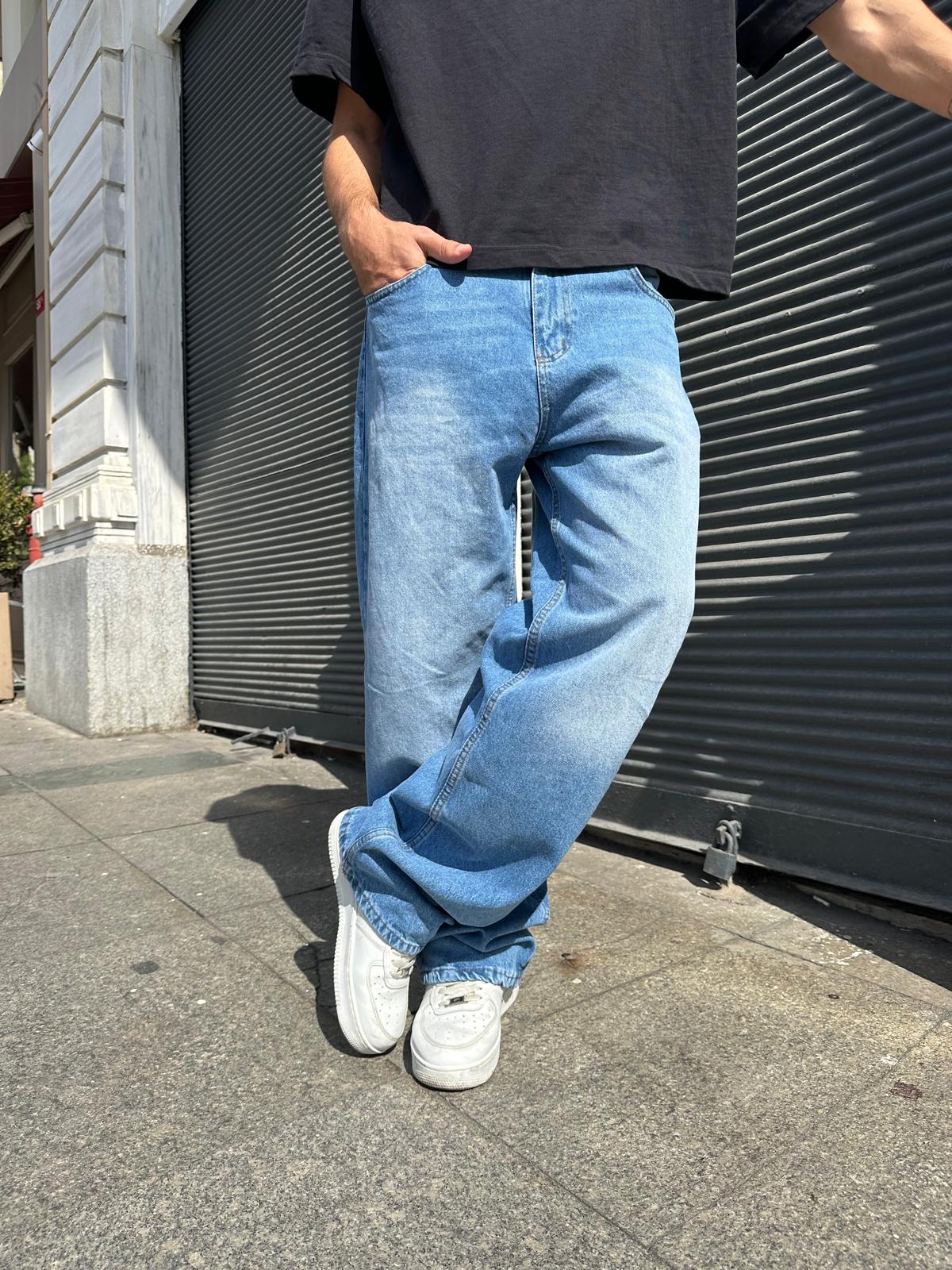 Washed Wıde Collections Baggy Pantolon Alx - Mavi