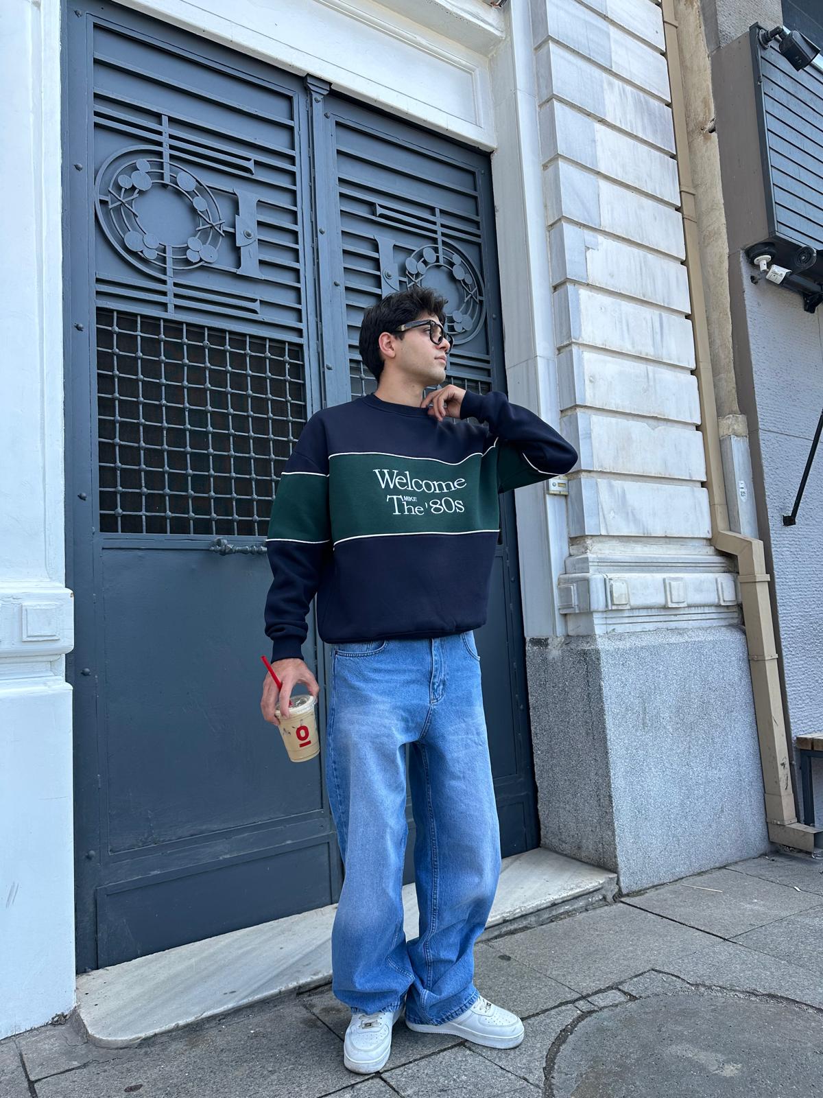 Welcome The 80’s Sweatshirt - Lacivert