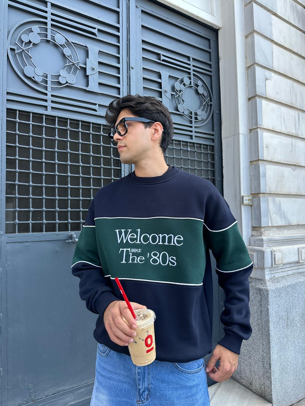 Welcome The 80’s Sweatshirt - Lacivert
