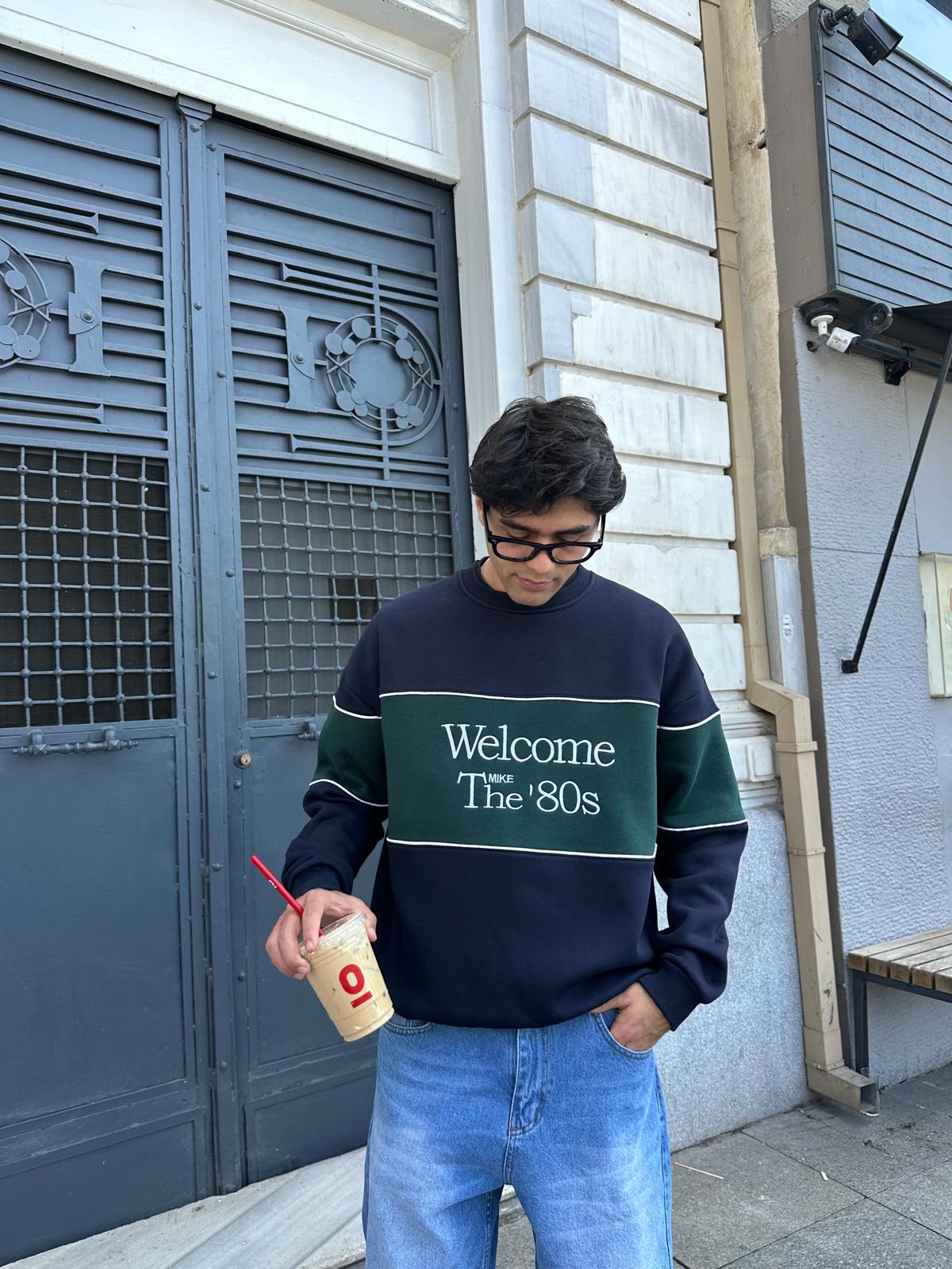 Welcome The 80’s Sweatshirt - Lacivert