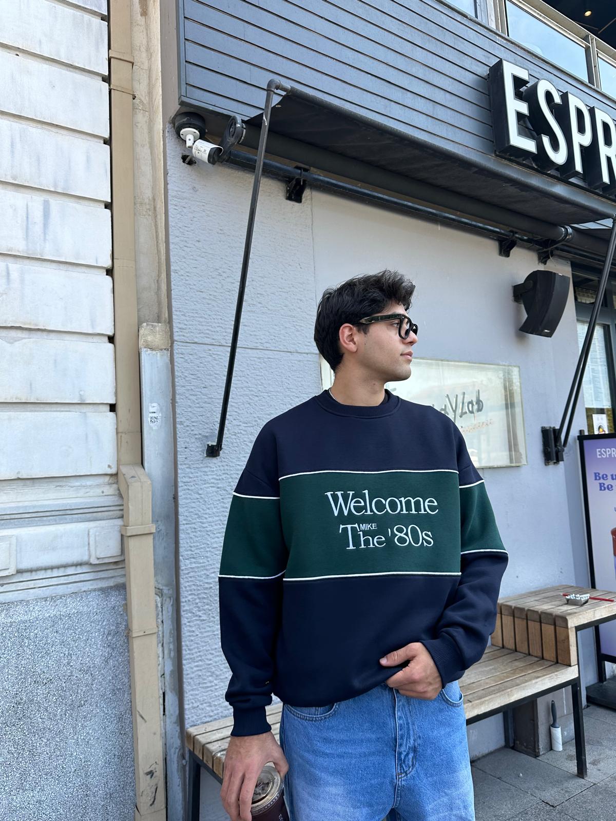 Welcome The 80’s Sweatshirt - Lacivert