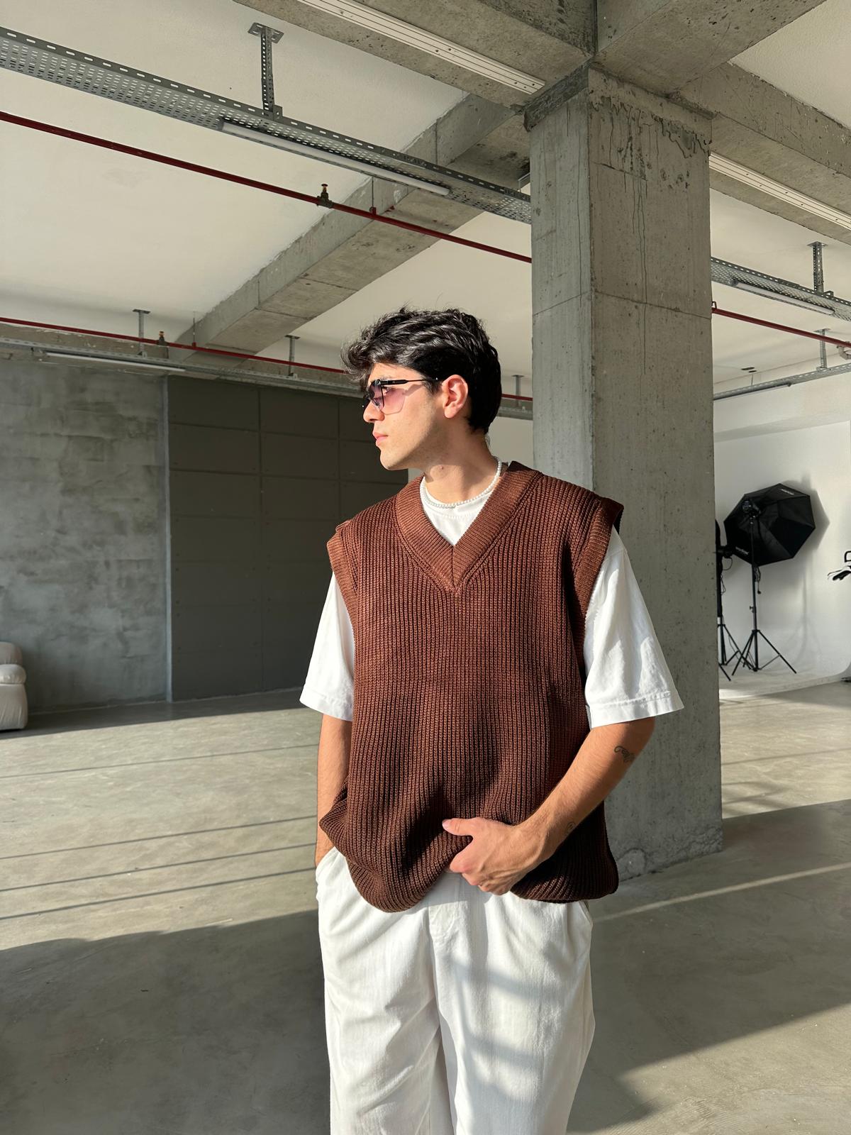 Urban Triko Basic Süveter - Kahve
