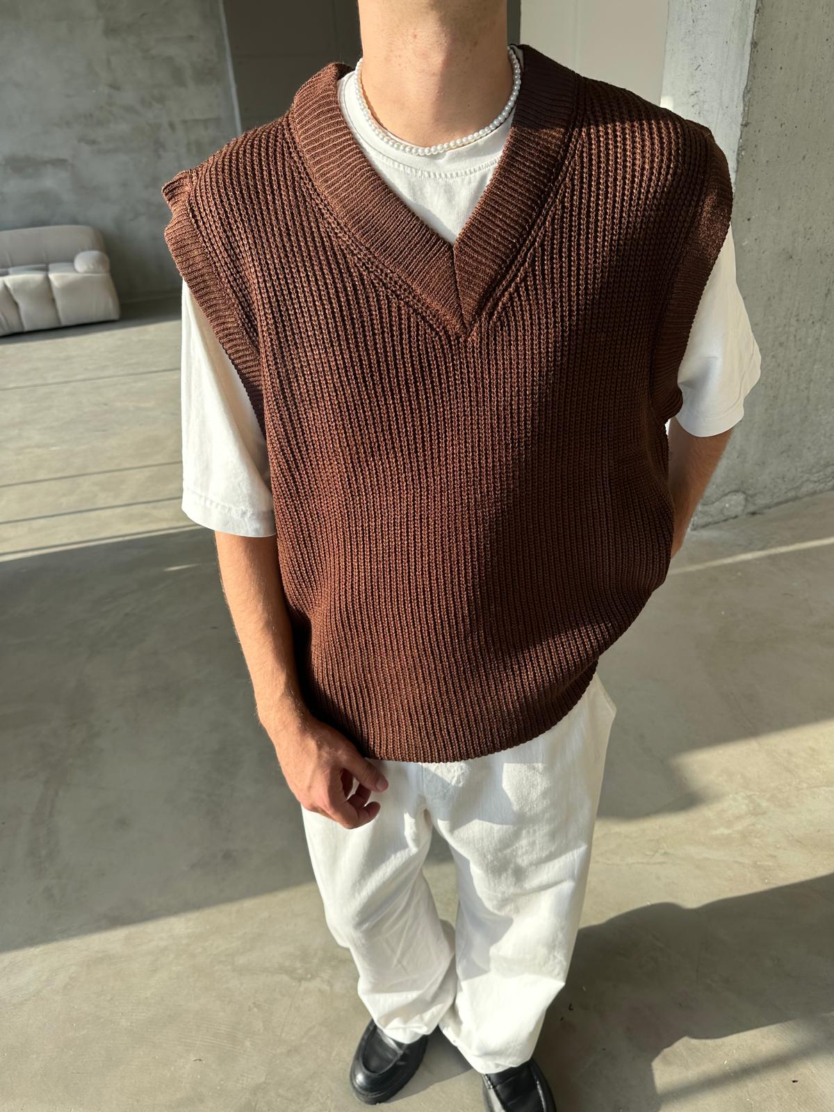 Urban Triko Basic Süveter - Kahve