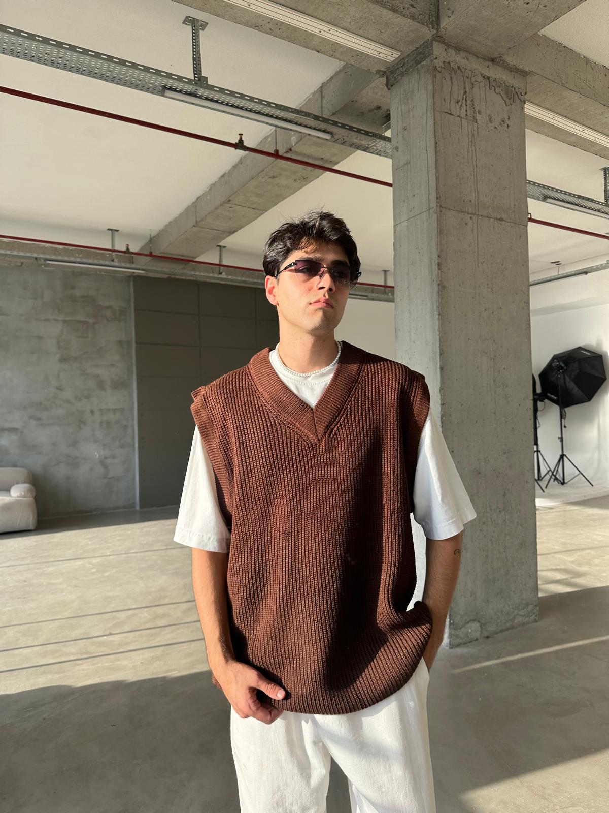 Urban Triko Basic Süveter - Kahve