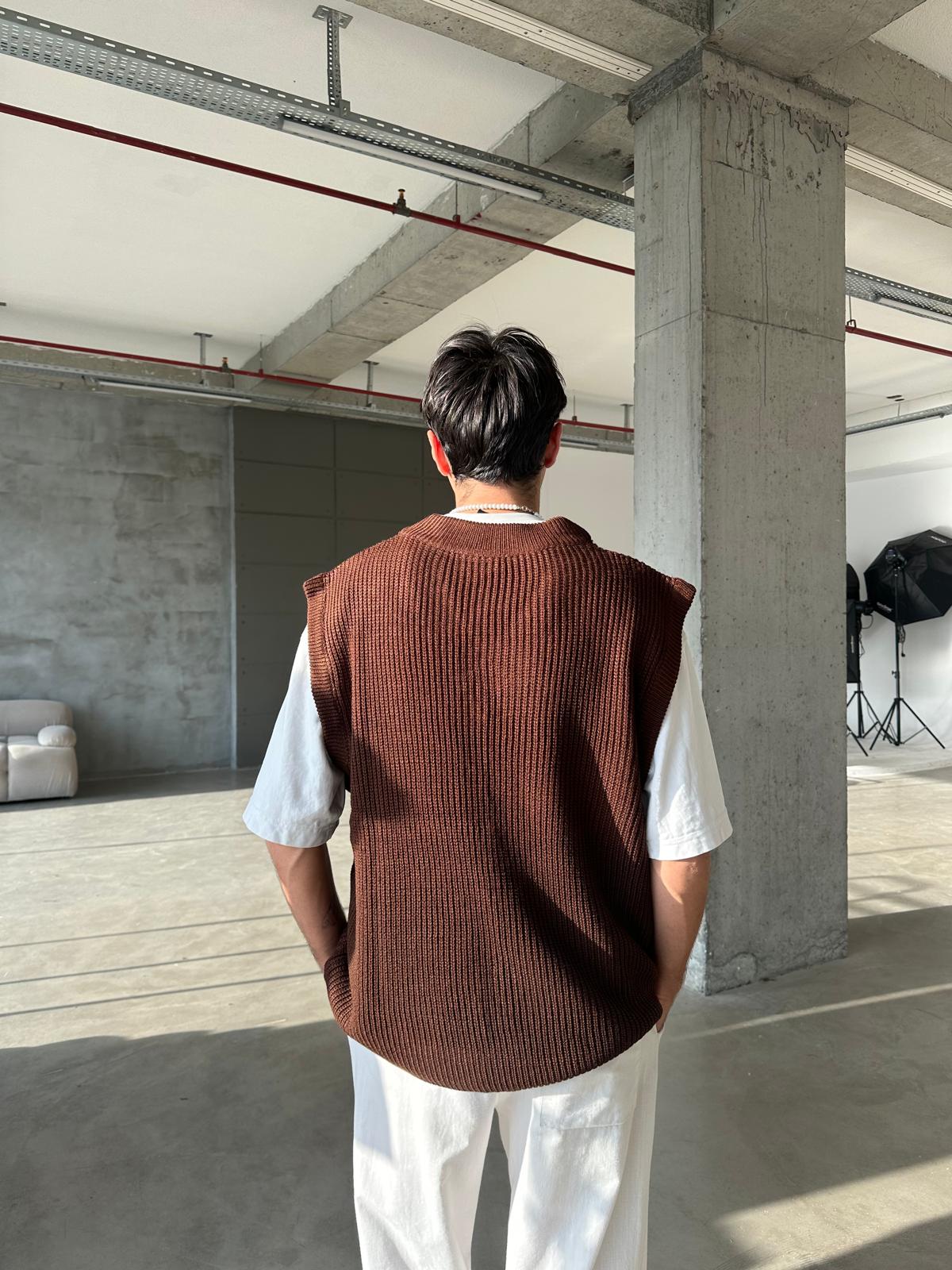 Urban Triko Basic Süveter - Kahve