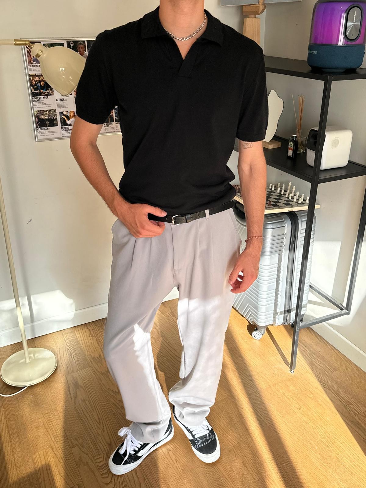 Old Money Triko Siyah Polo Yaka