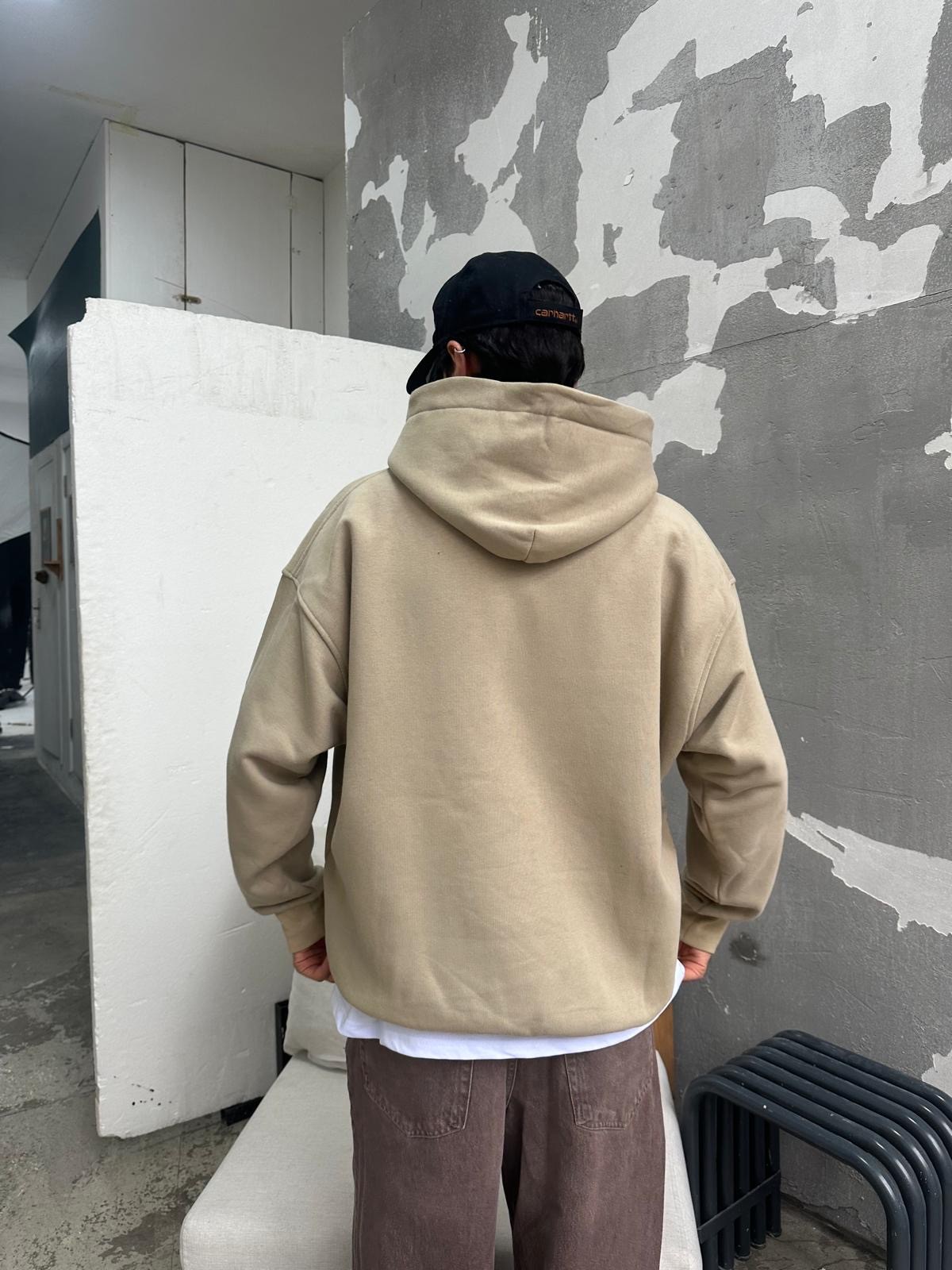 Cactüs Fire Oversize Bej Hoodie